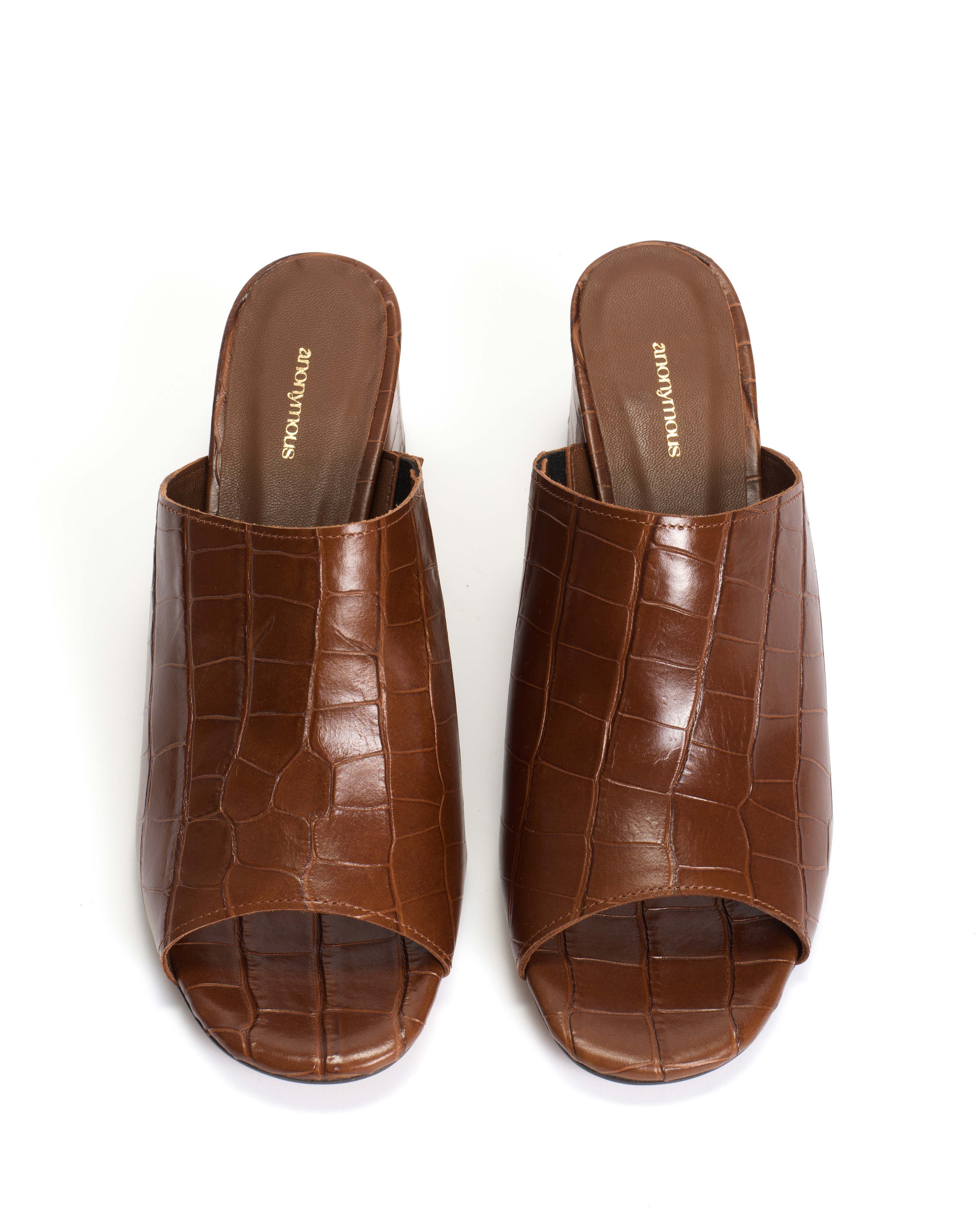 Horizon 55 Croco calf Chocolate - Image 3