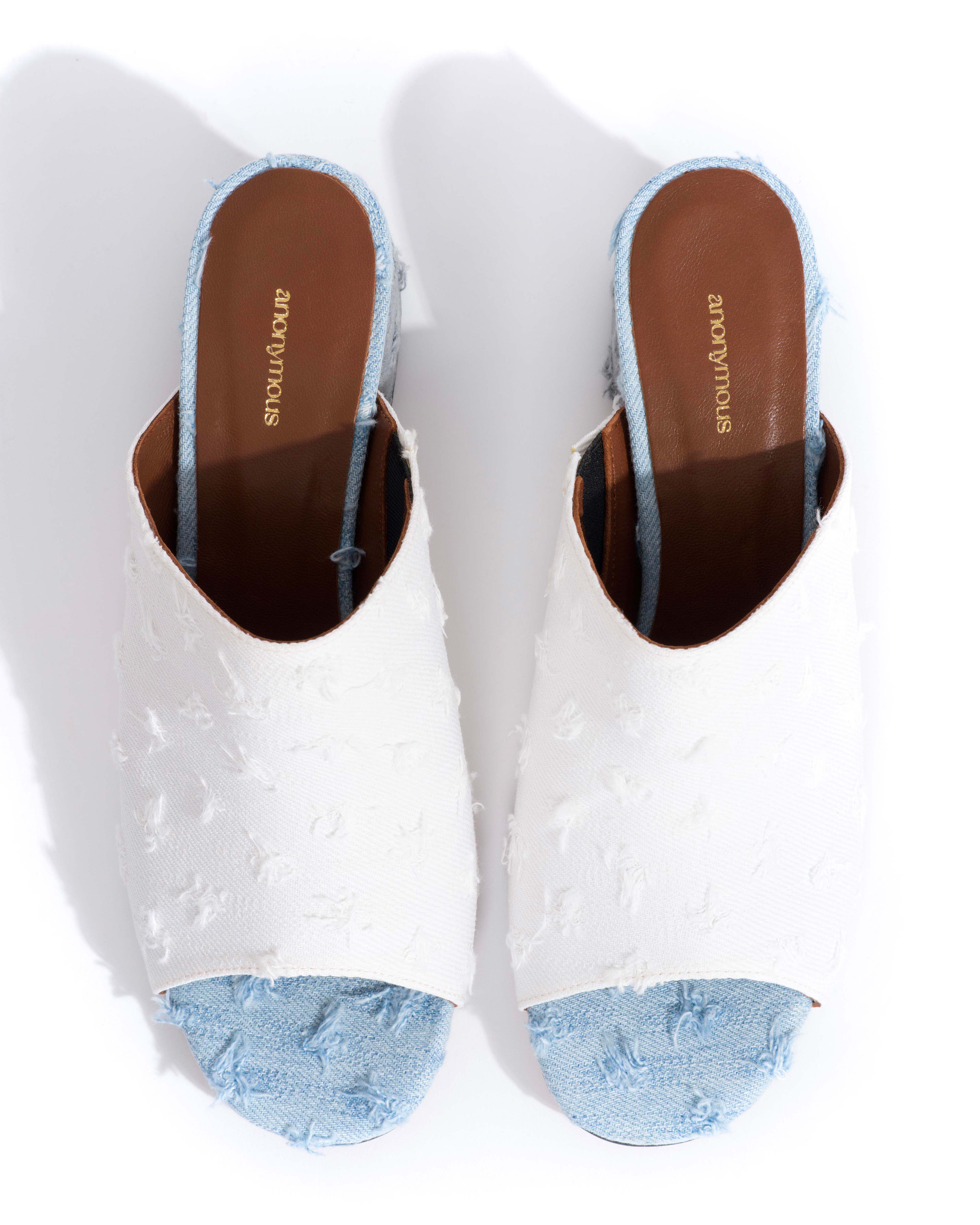 Horizon 55 Denim mix Distressed washed white & Distressed washed blue & Distressed washed grey - Image 4