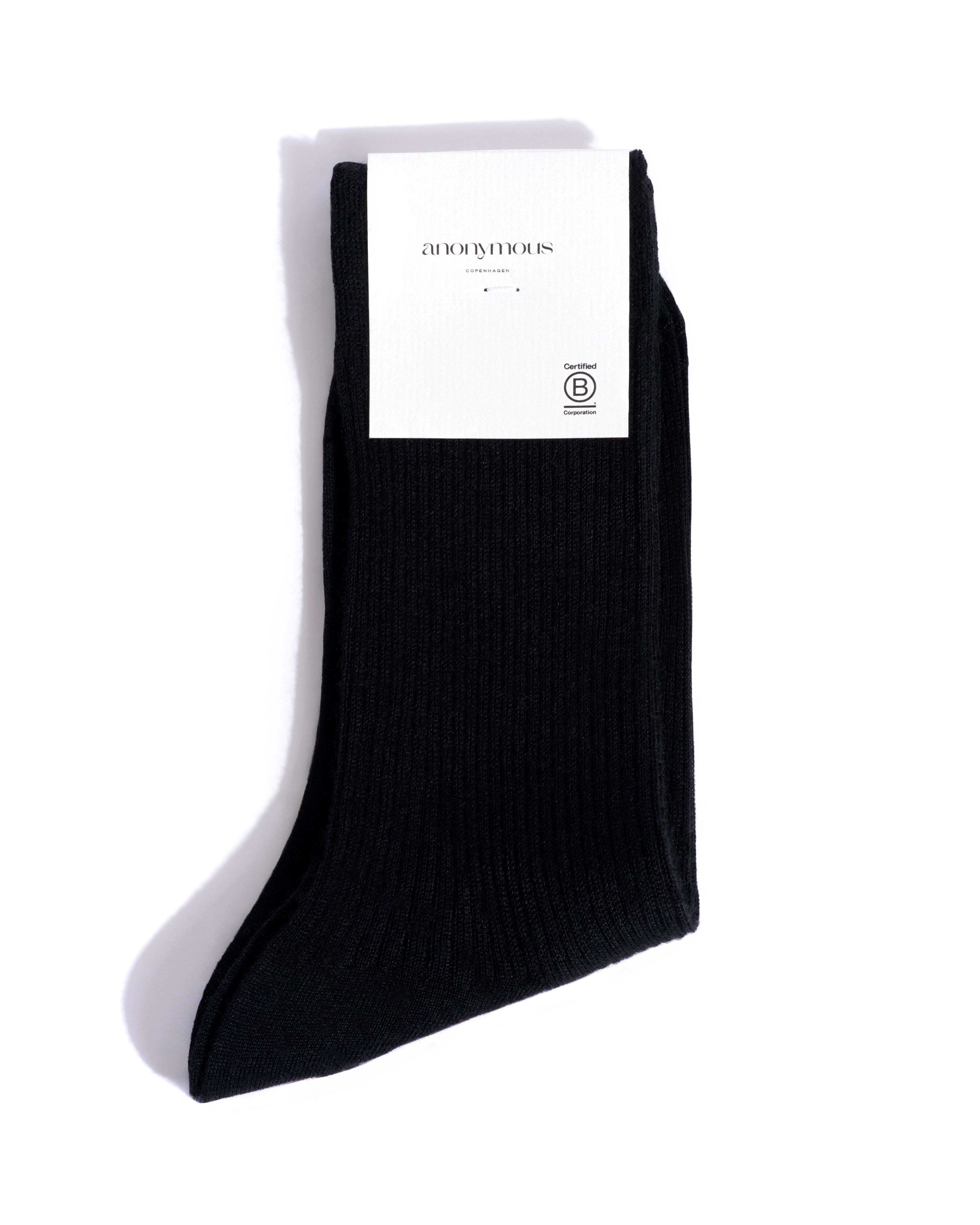Ines silk cashmere socks 30% silk 70% cashmere Black - Image 3