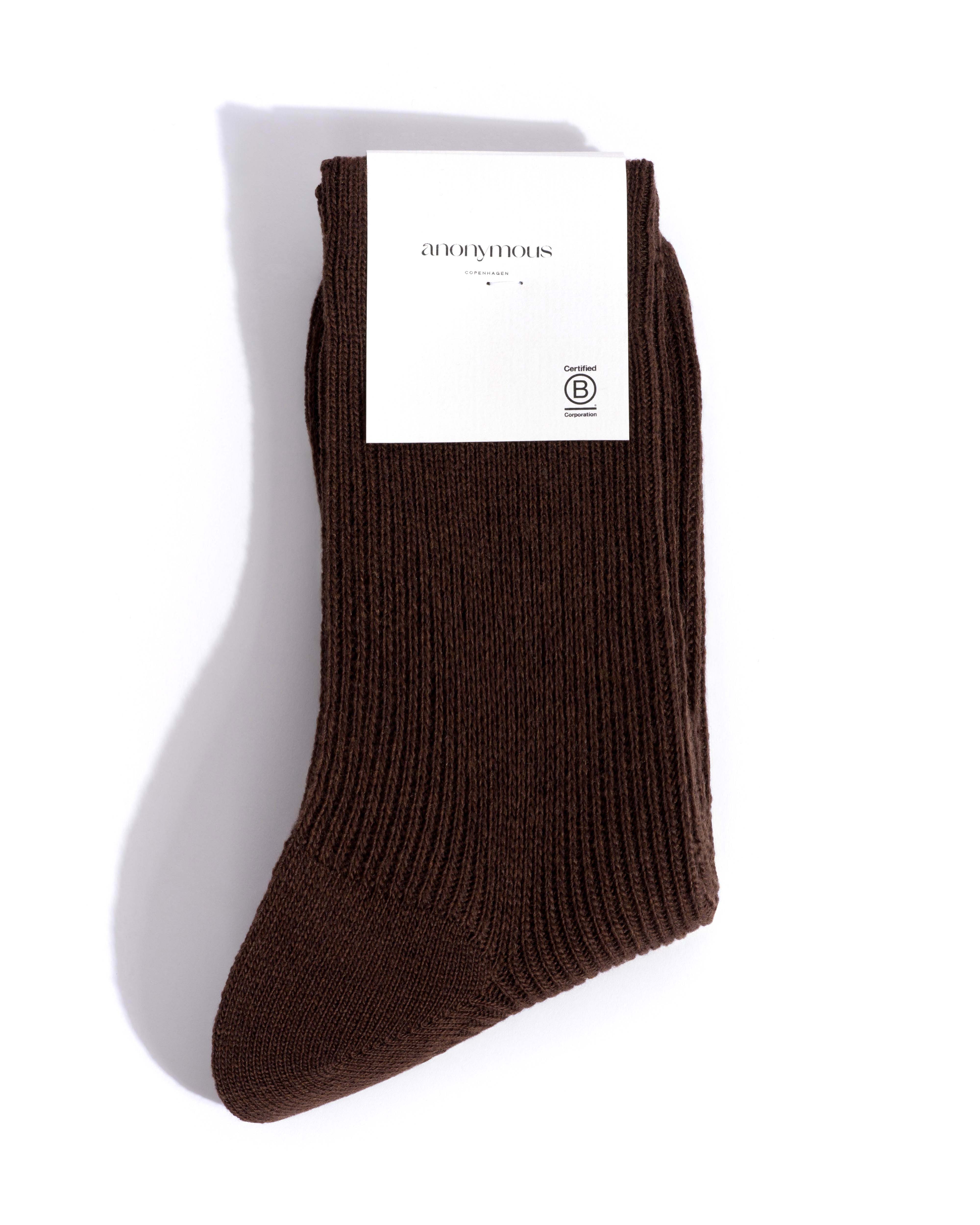 Ines silk cashmere socks 30% silk 70% cashmere Chocolate - Image 3