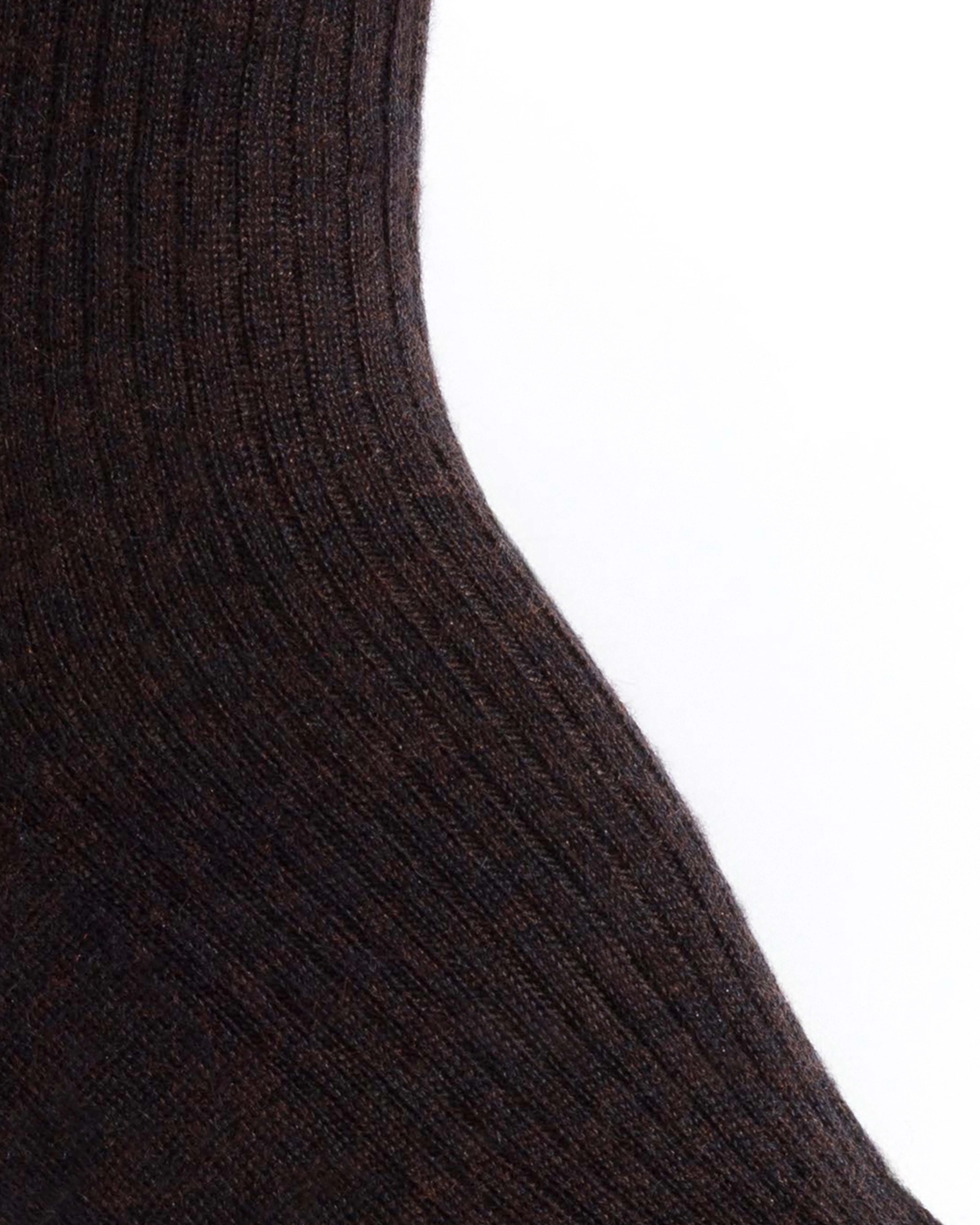 Ines silk cashmere socks 30% silk 70% cashmere Chocolate - Image 5