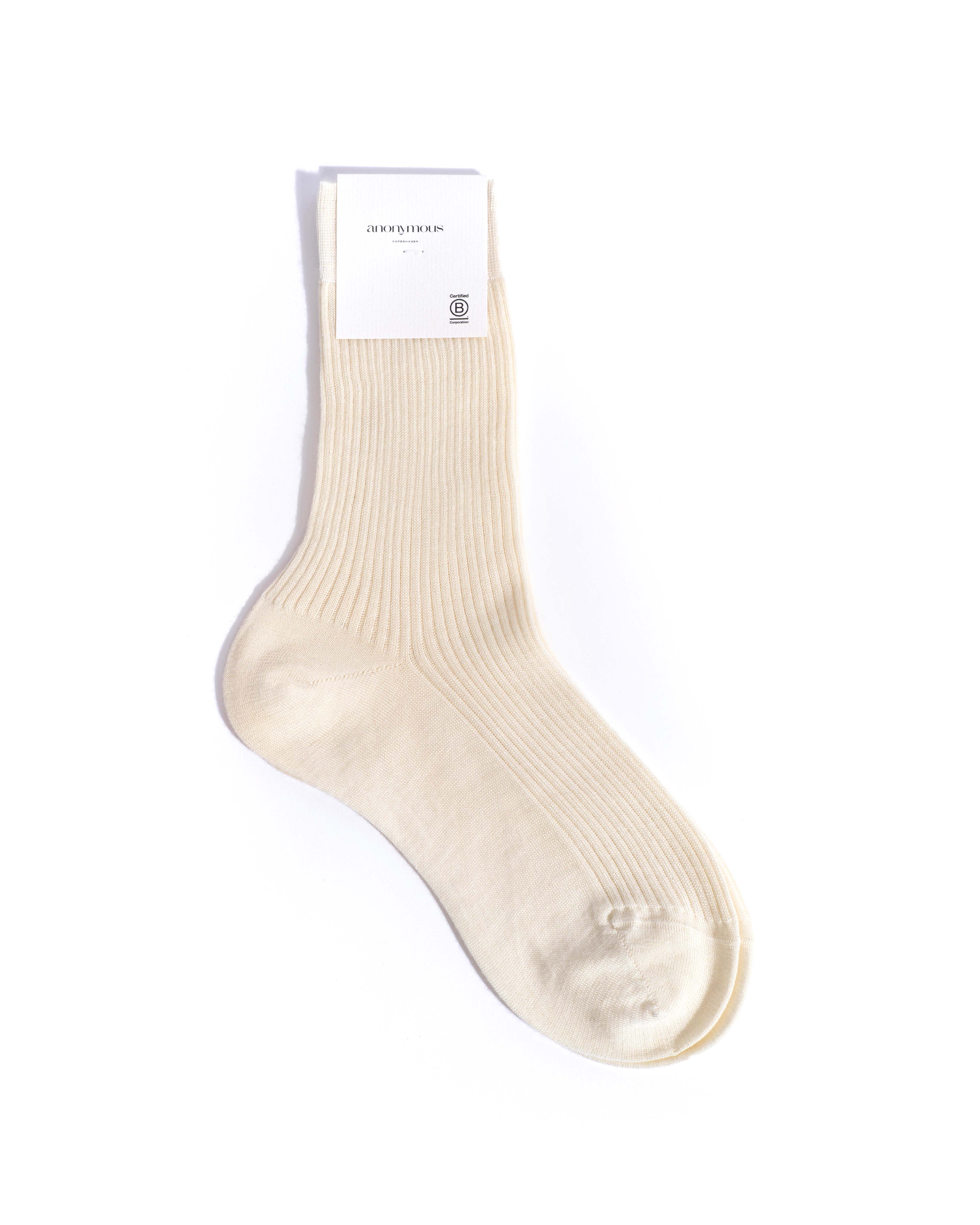 Ines silk cashmere socks 30% silk 70% cashmere Cream - Image 4