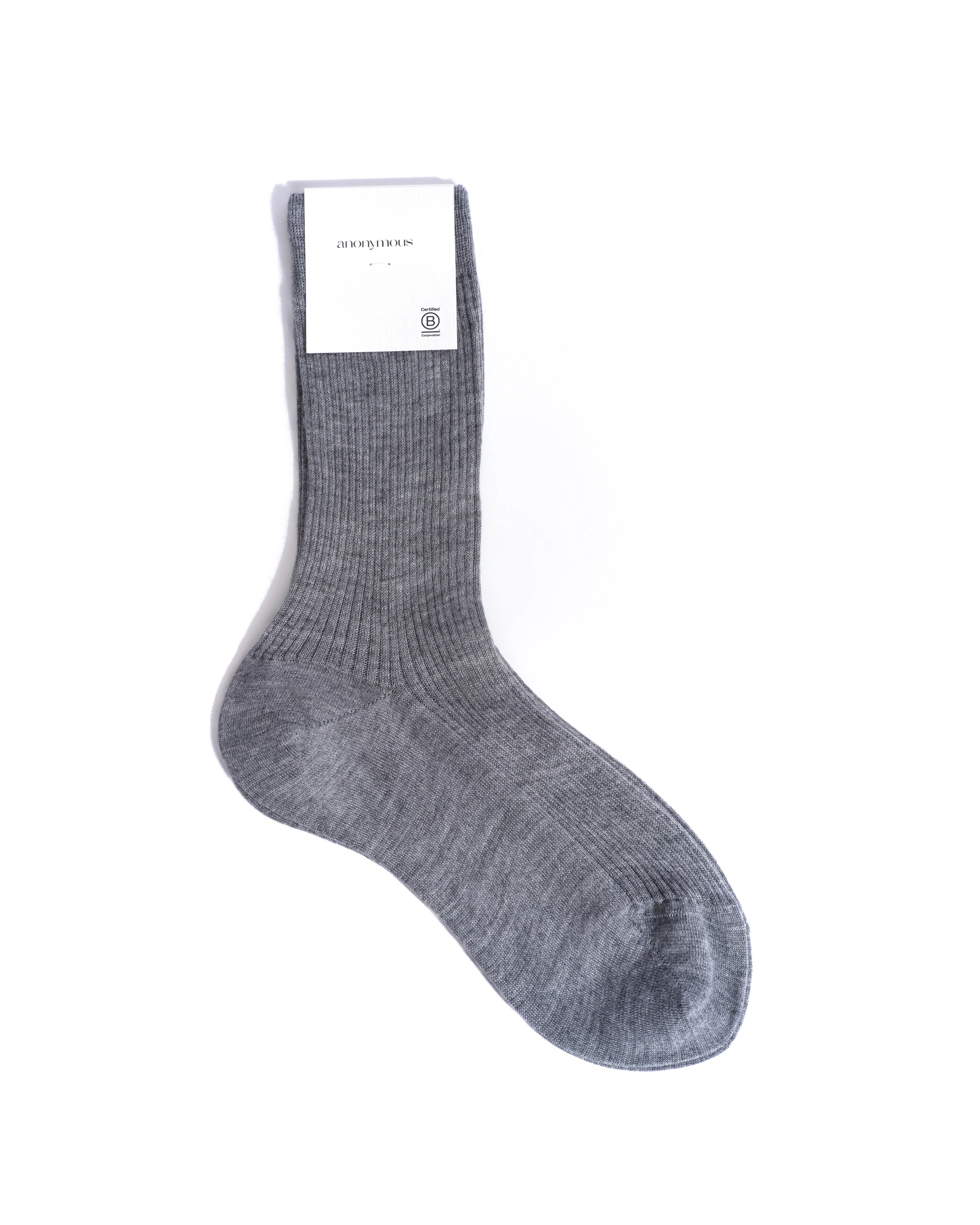 Ines silk cashmere socks 30% silk 70% cashmere Shark grey - Image 4