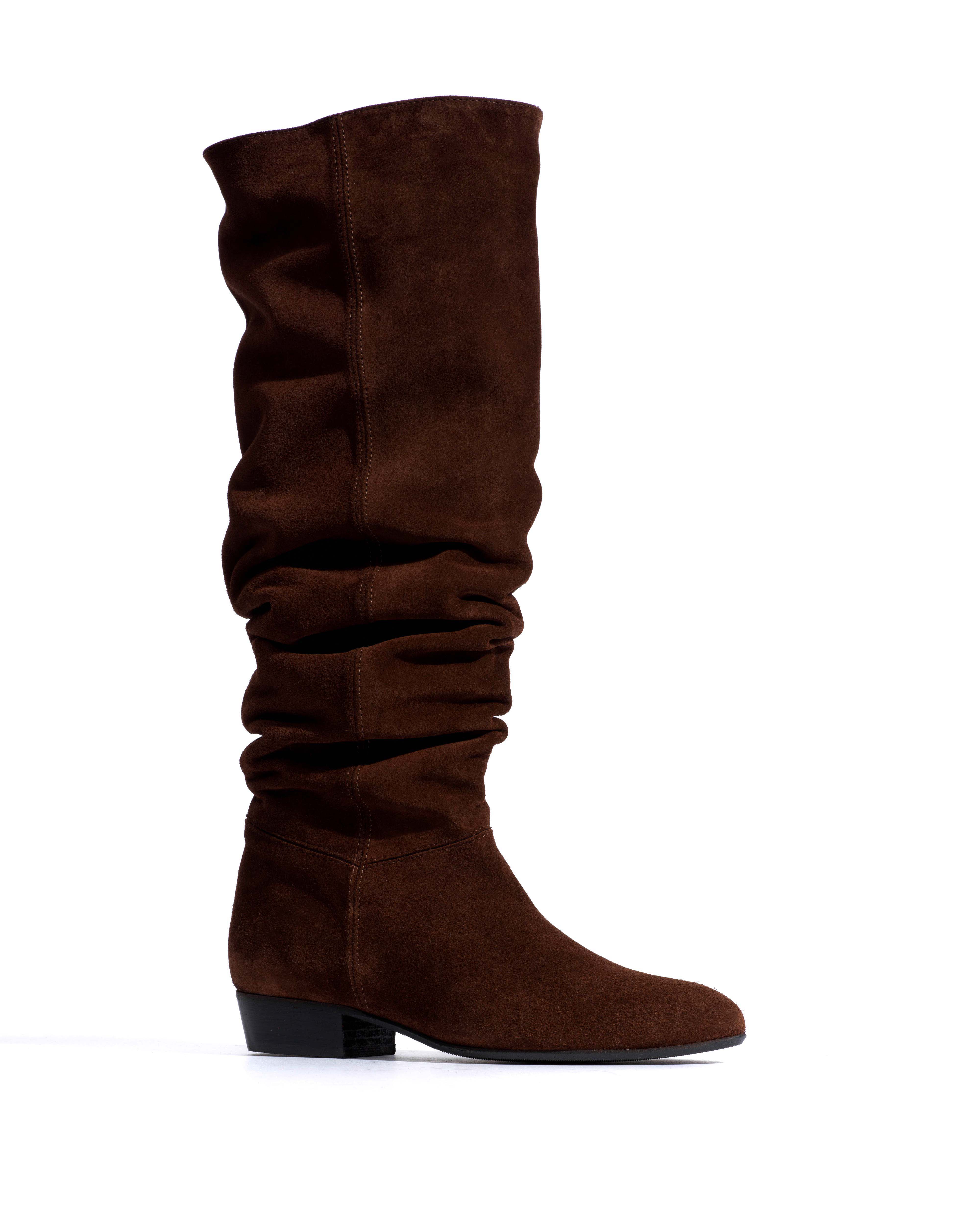 Jadah 20 Calf suede & sleek leather Chocolate - Image 2
