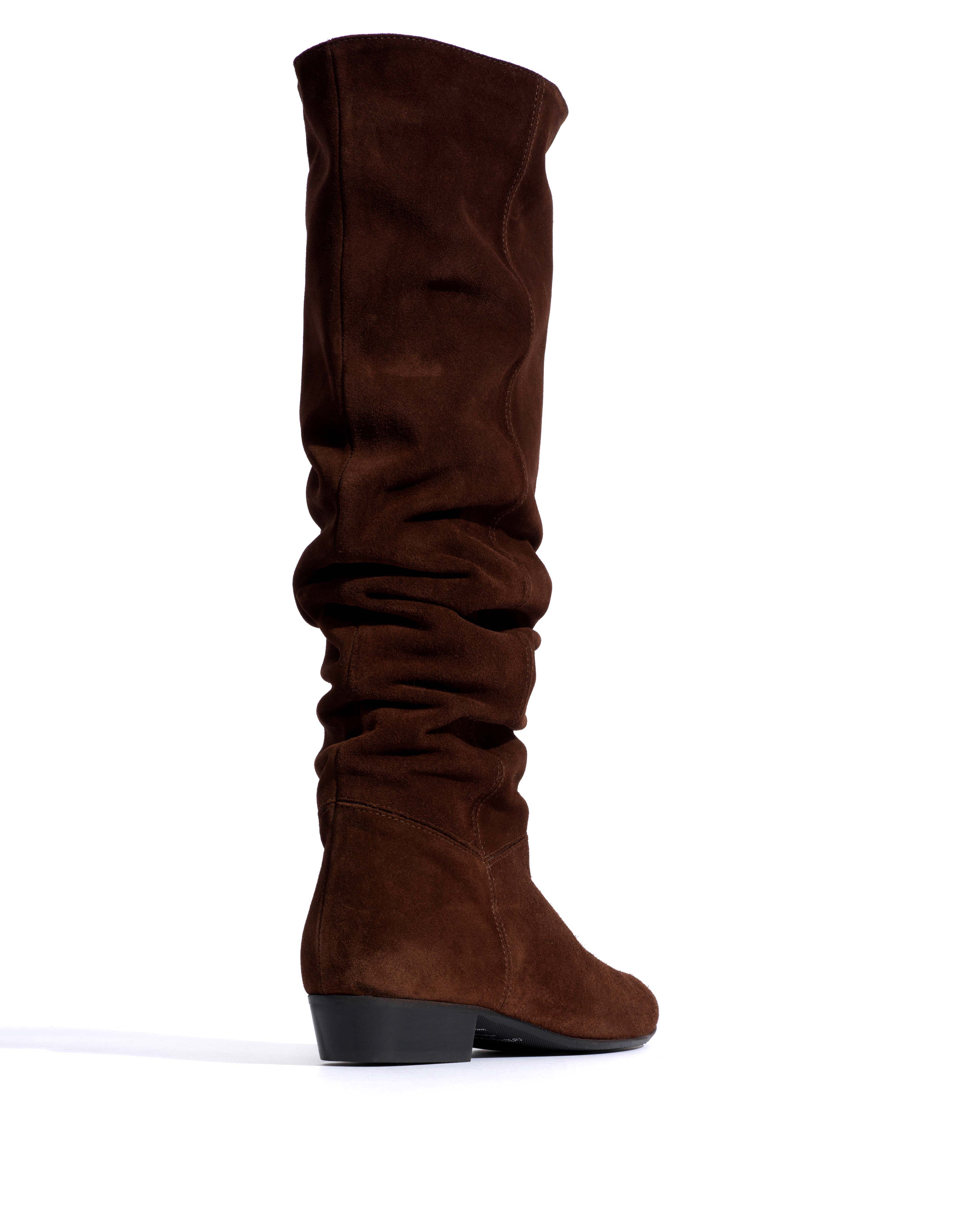 Jadah 20 Calf suede & sleek leather Chocolate - Image 4