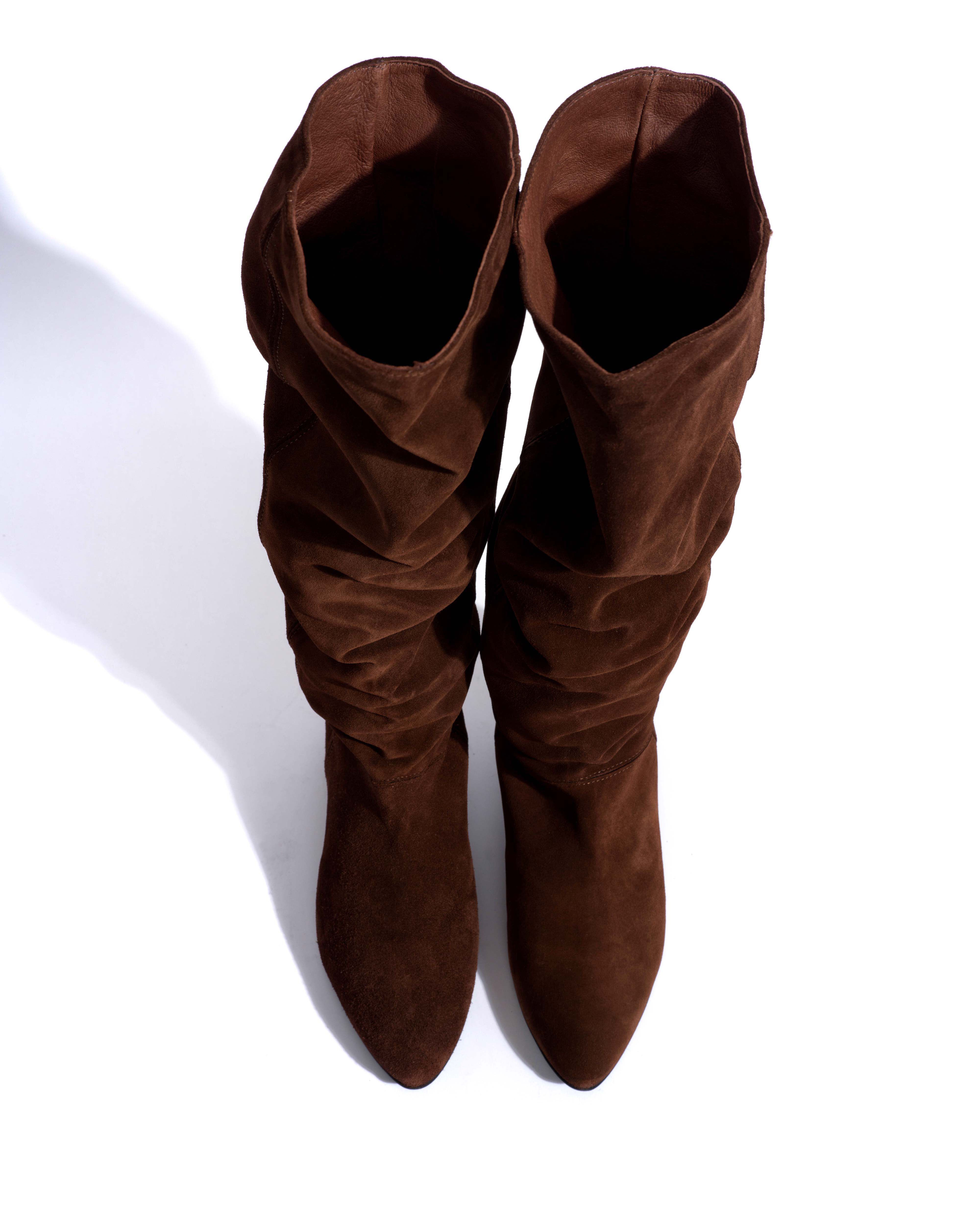Jadah 20 Calf suede & sleek leather Chocolate - Image 5