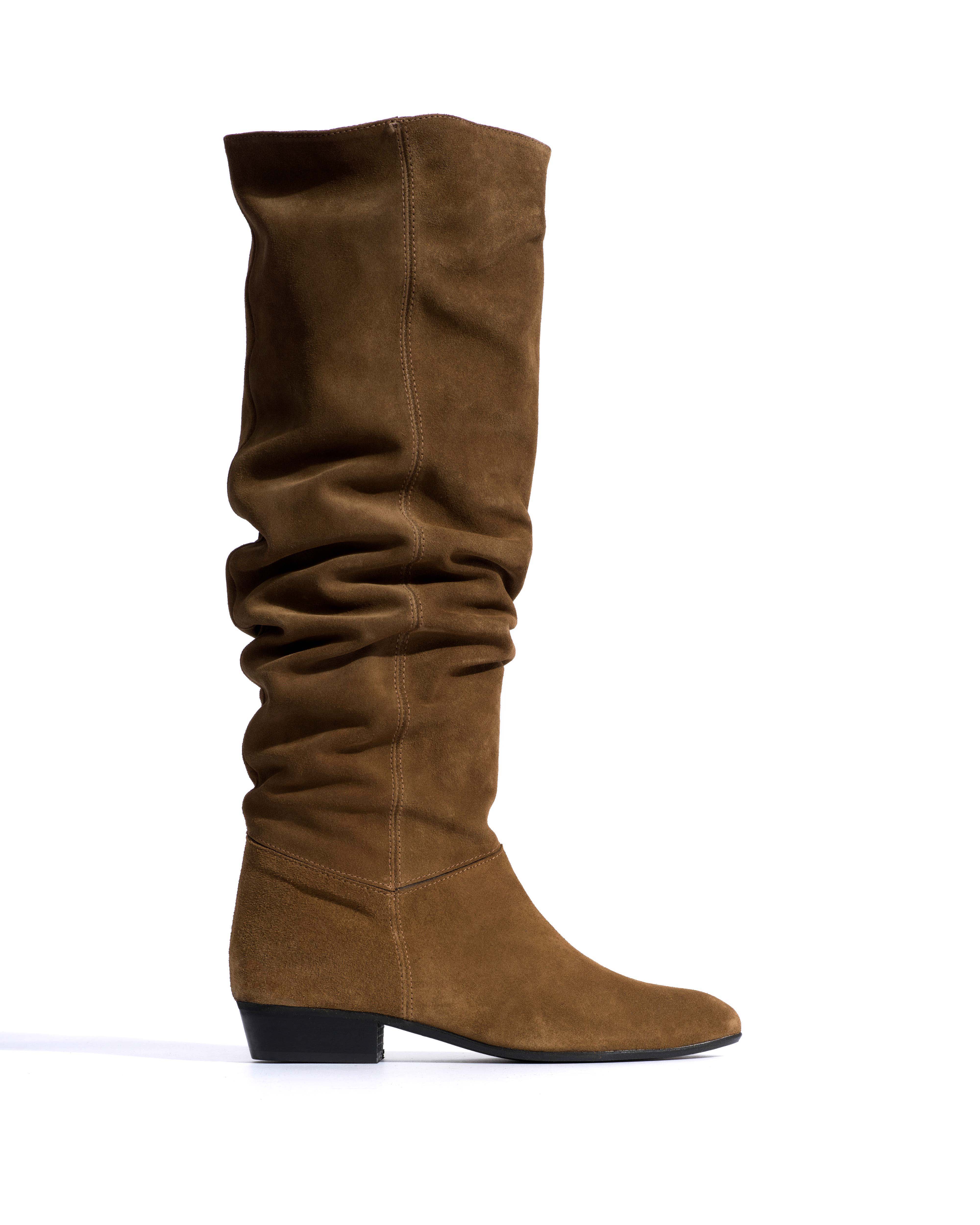 Jadah 20 Calf suede & sleek leather Cinnamon & dark taupe