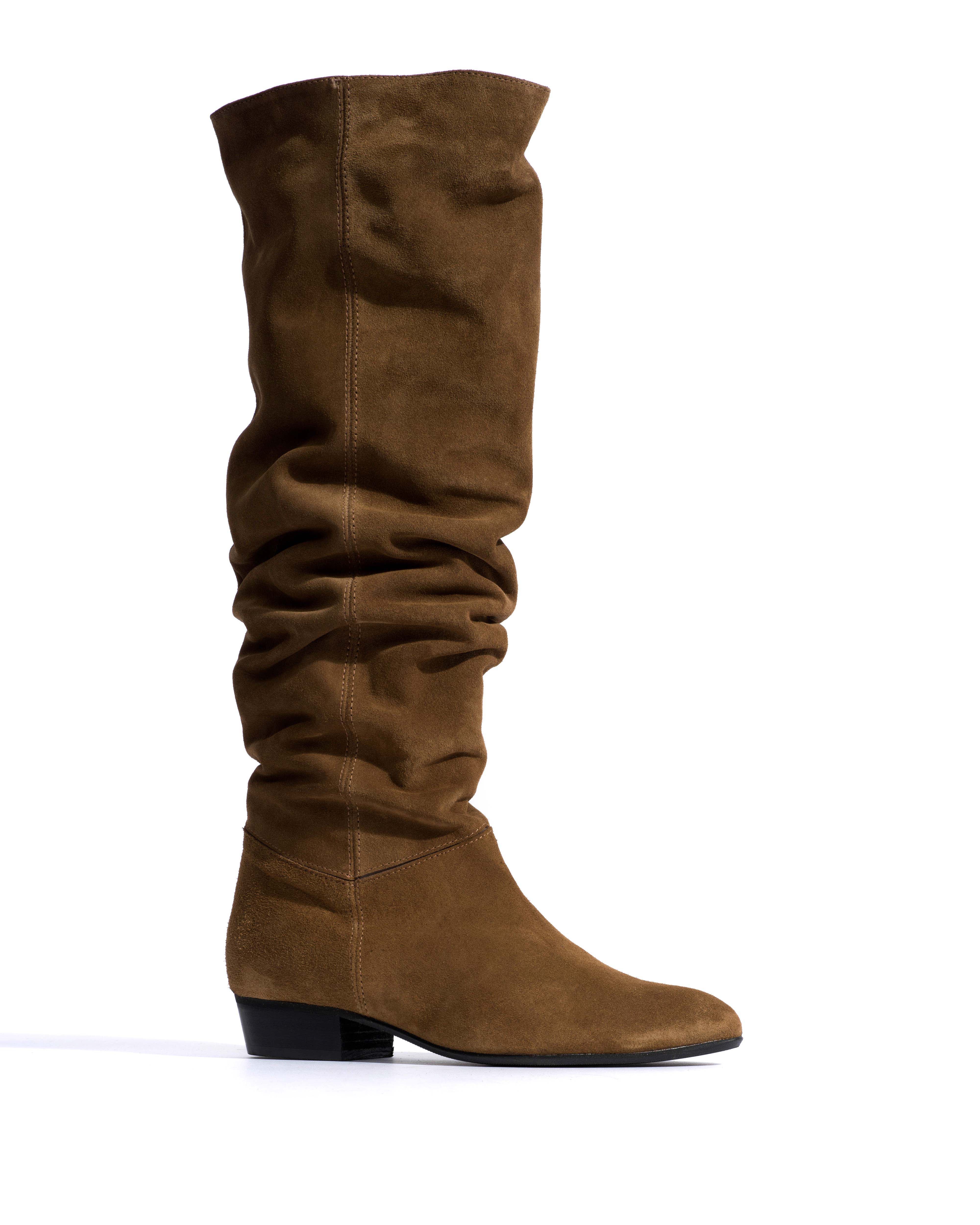 Jadah 20 Calf suede & sleek leather Cinnamon & dark taupe - Image 2