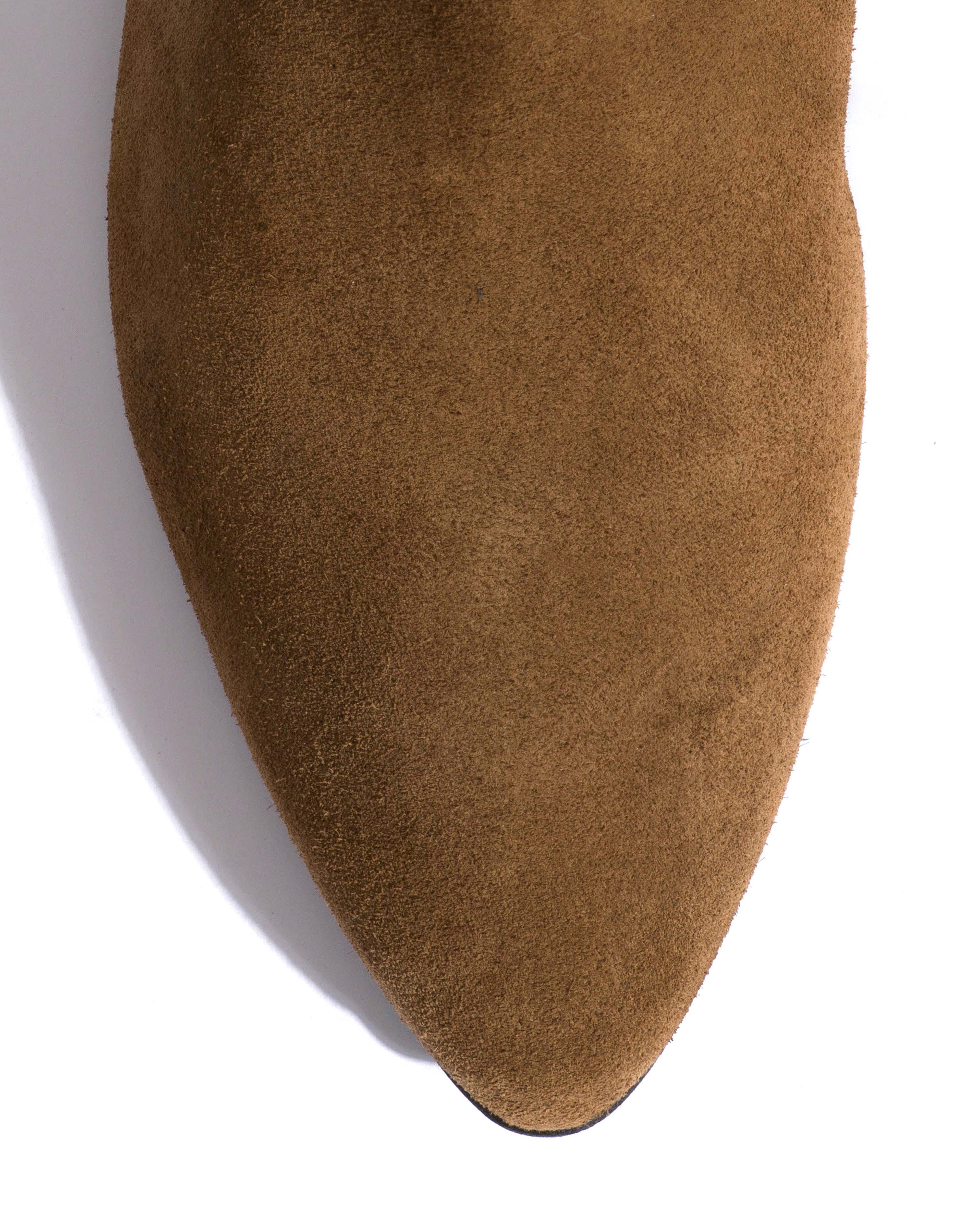 Jadah 20 Calf suede & sleek leather Cinnamon & dark taupe - Image 5