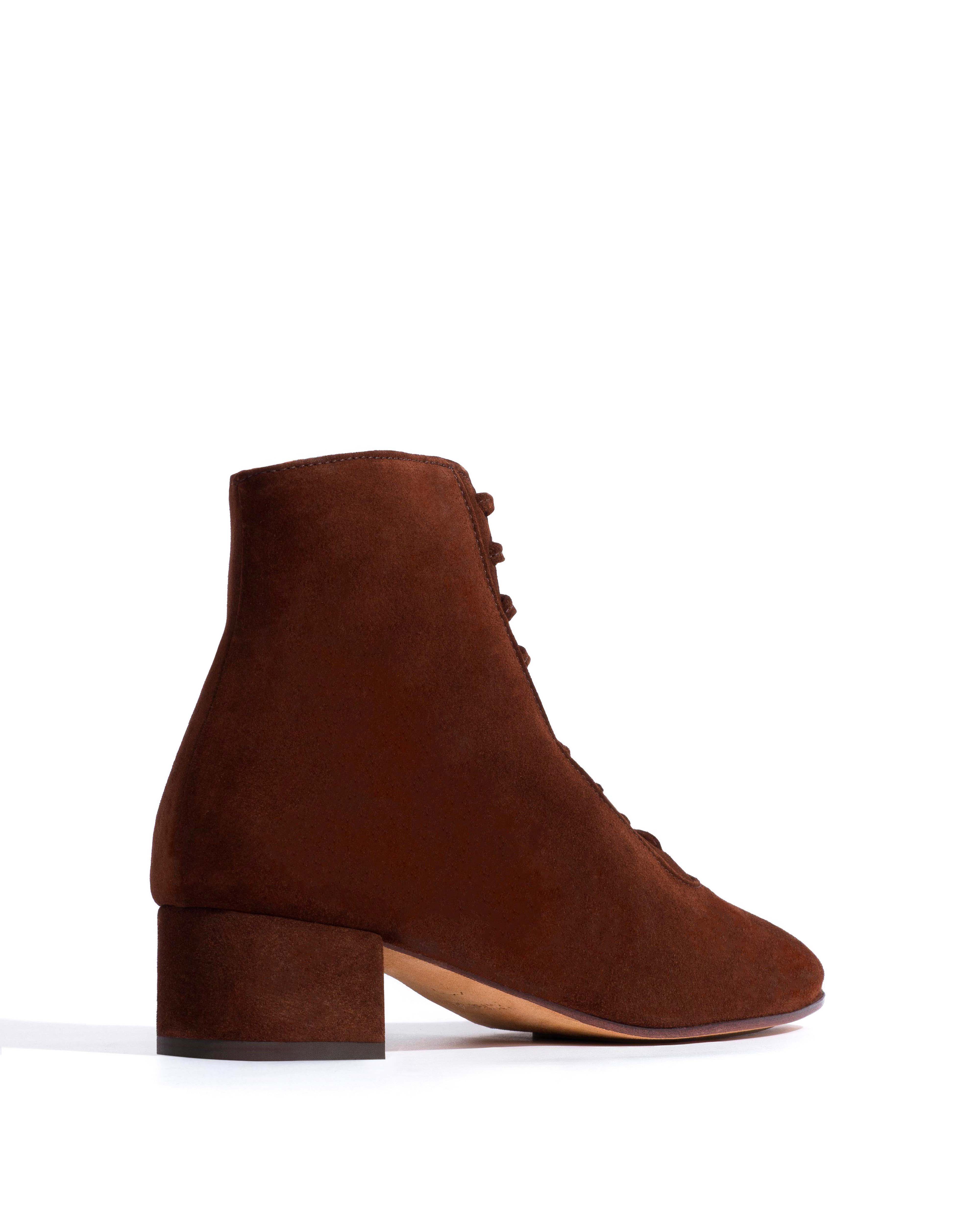 Janie 40 Calf suede Chocolate - Image 3