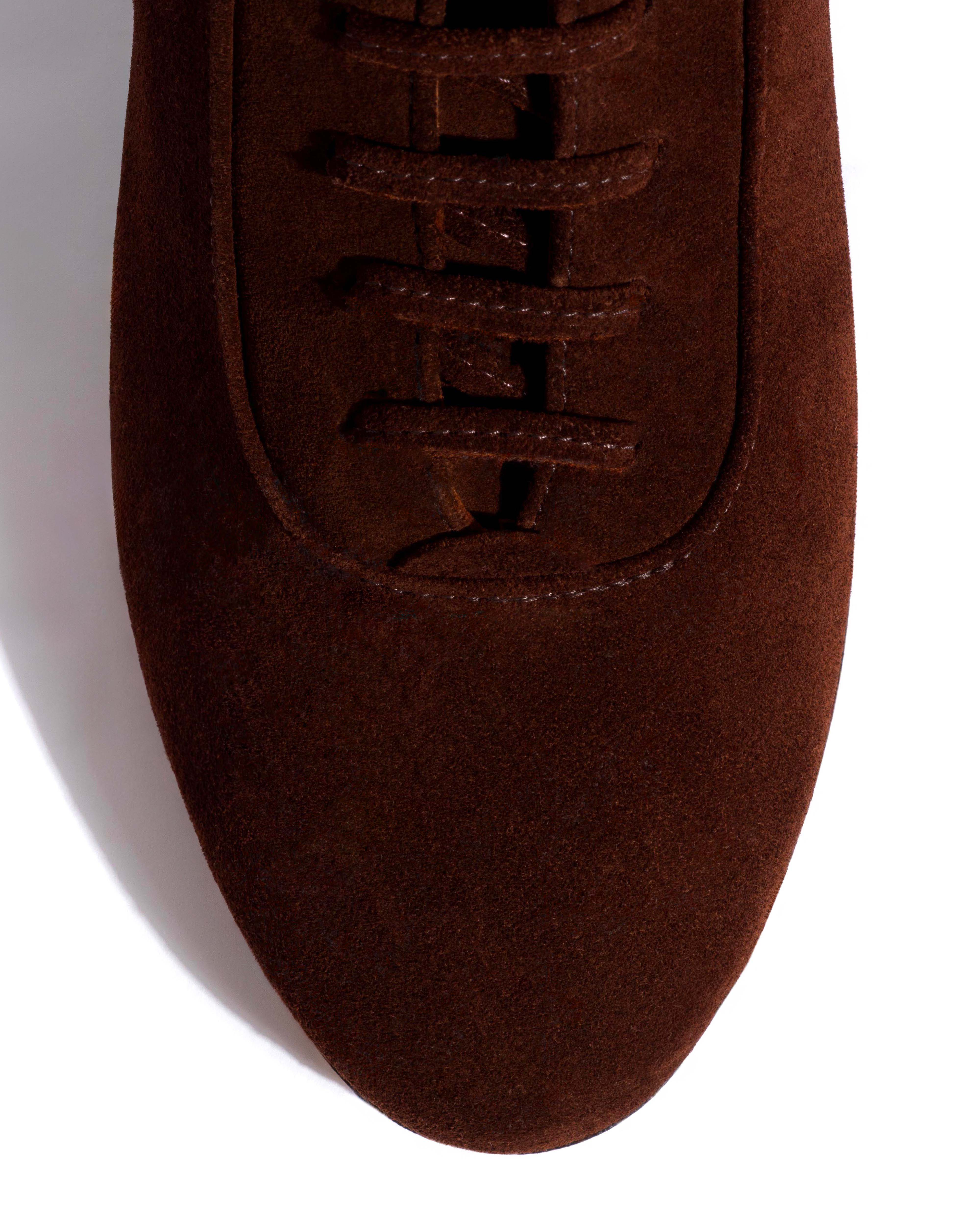 Janie 40 Calf suede Chocolate - Image 5