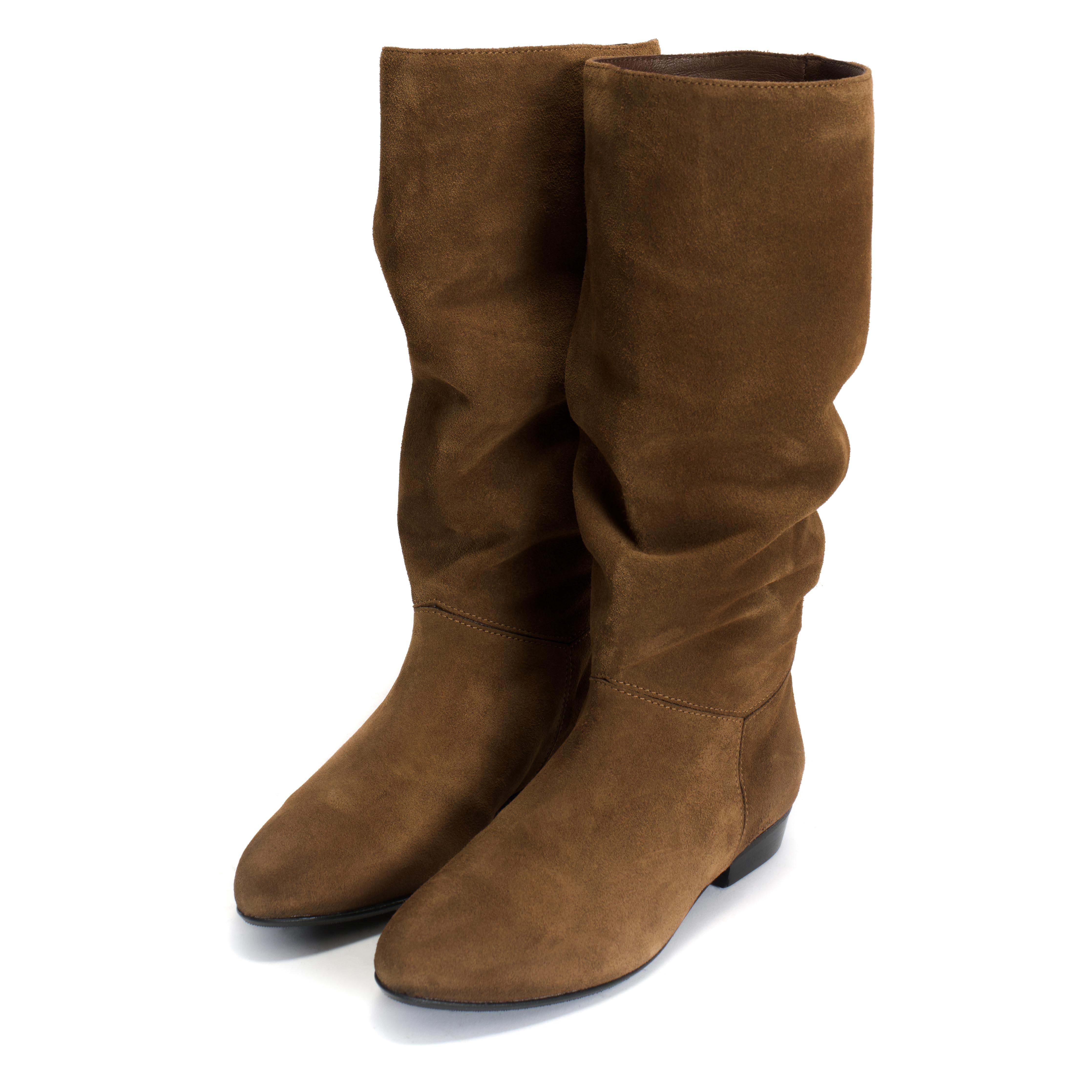 Jasmina 20 Calf suede & sleek leather Cinnamon & dark taupe - Image 2