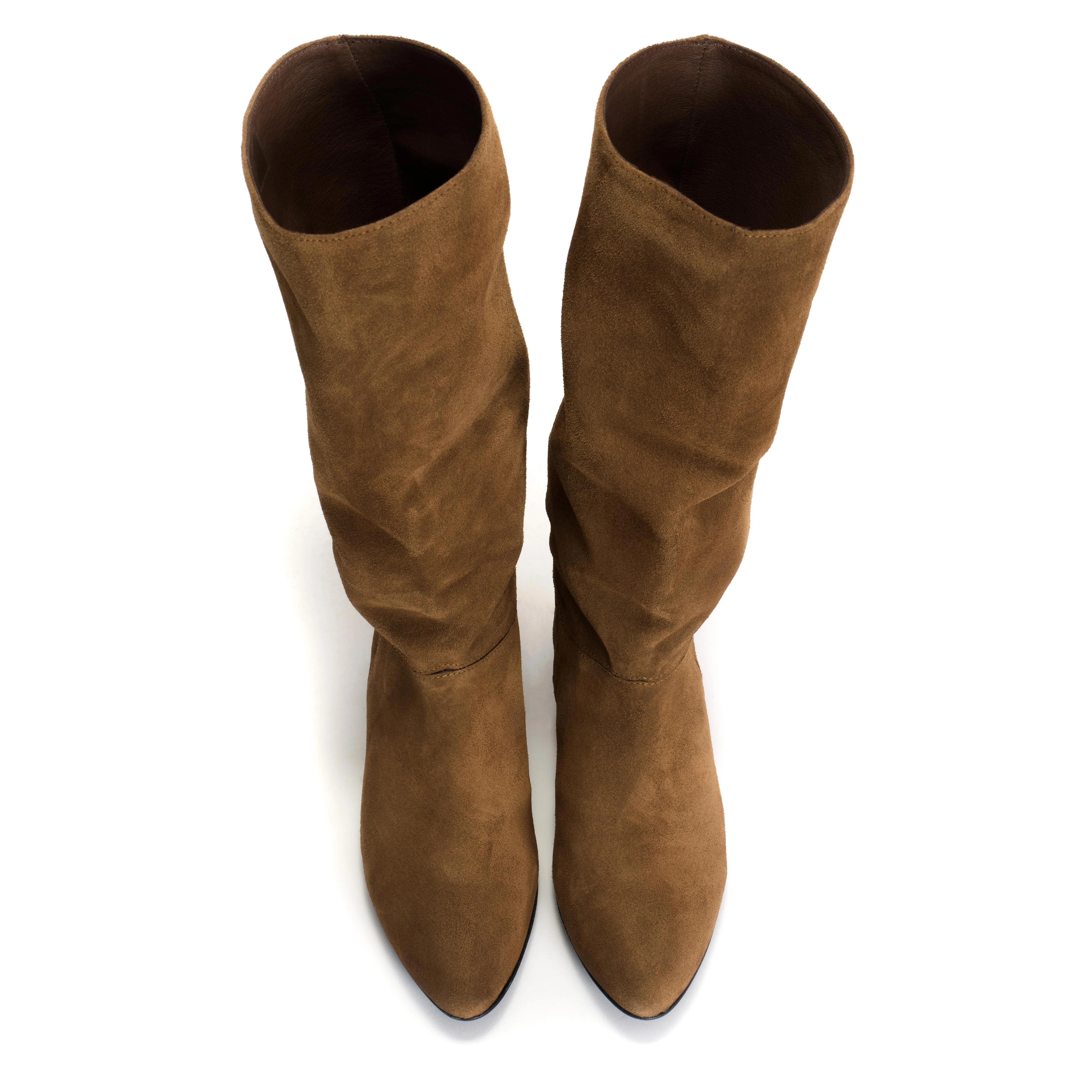 Jasmina 20 Calf suede & sleek leather Cinnamon & dark taupe - Image 4