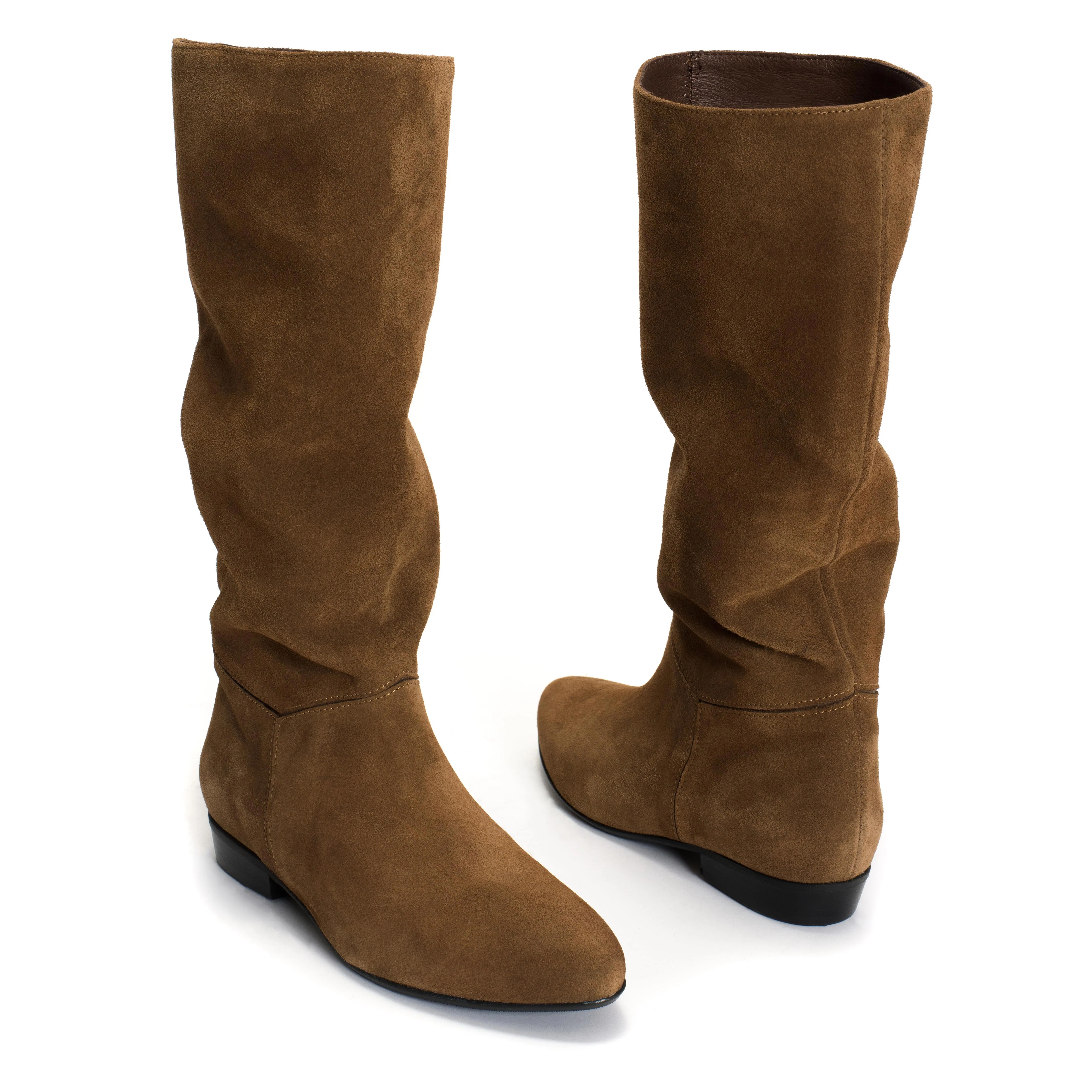 Jasmina 20 Calf suede & sleek leather Cinnamon & dark taupe - Image 6