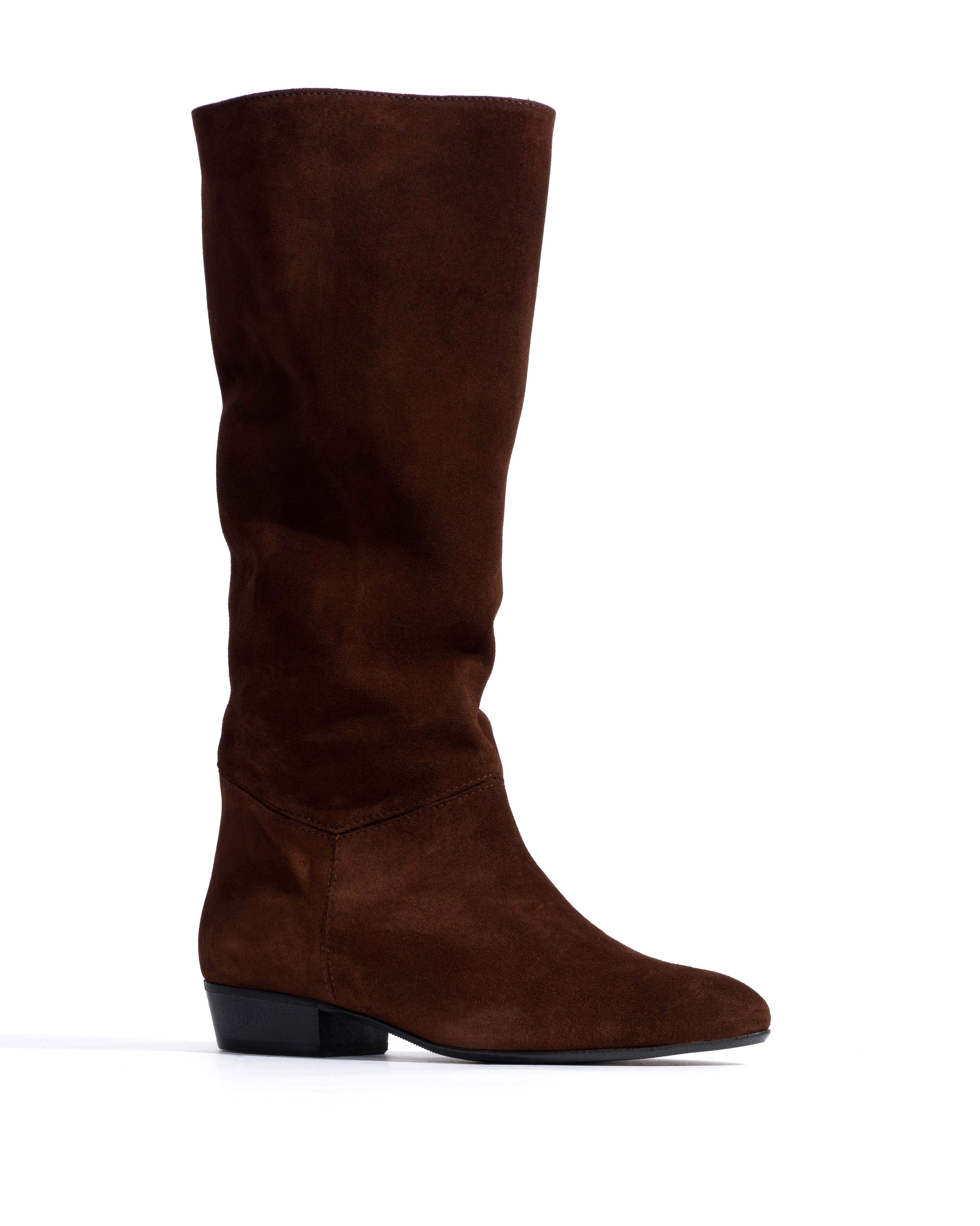 Jasmina 20 Calf suede & sleek leather Chocolate - Image 2
