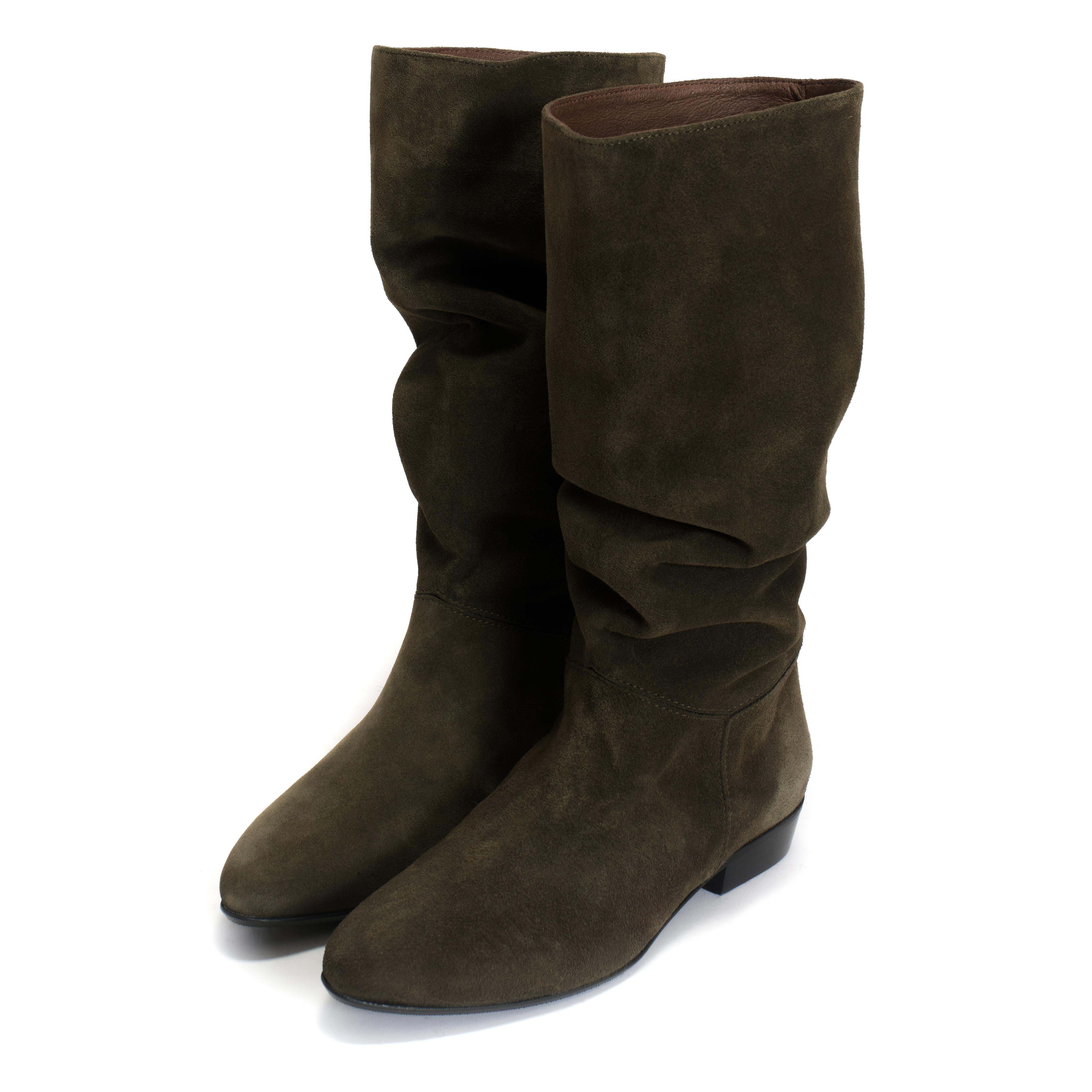 Jasmina 20 Calf suede & sleek leather Moss green - Image 2