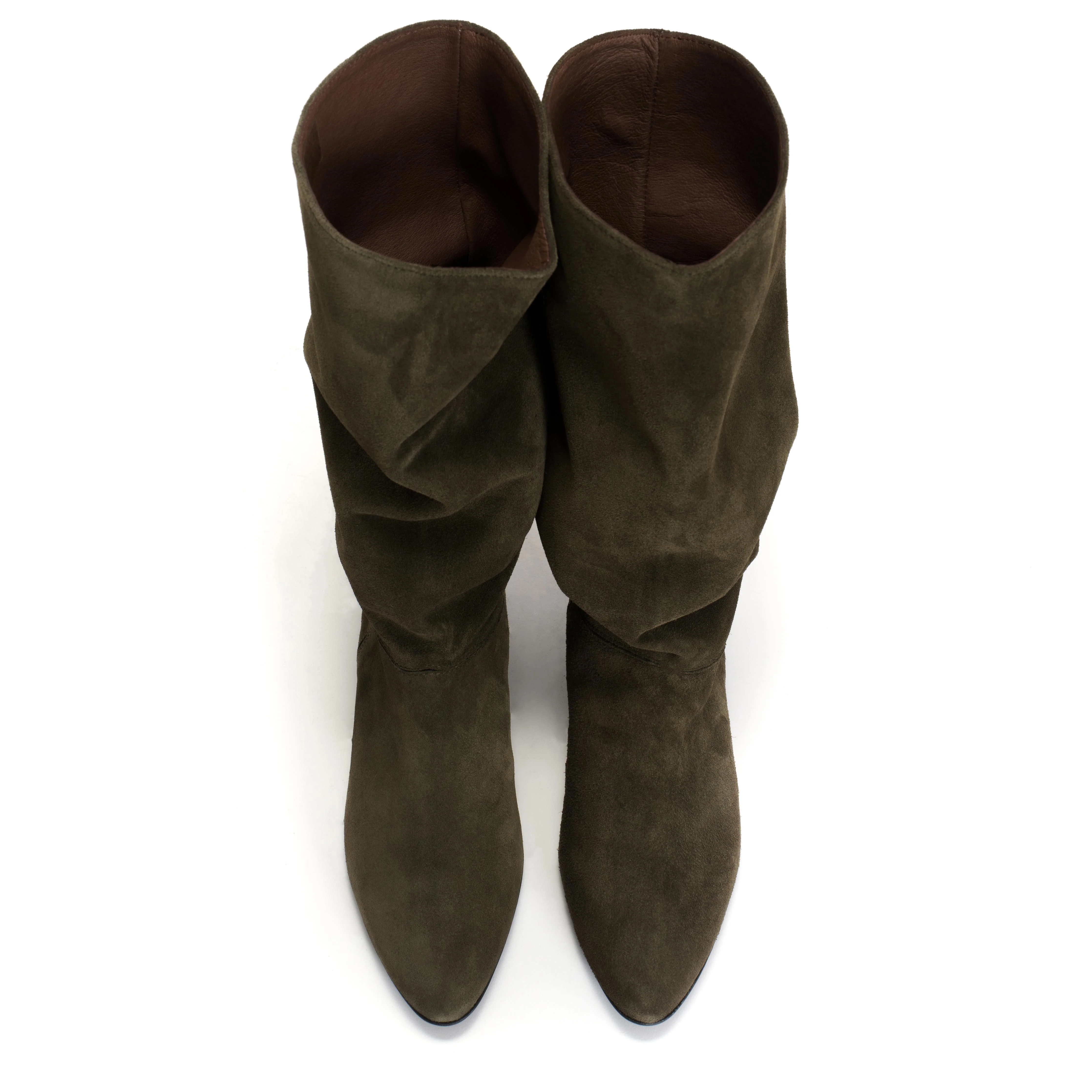 Jasmina 20 Calf suede & sleek leather Moss green - Image 3