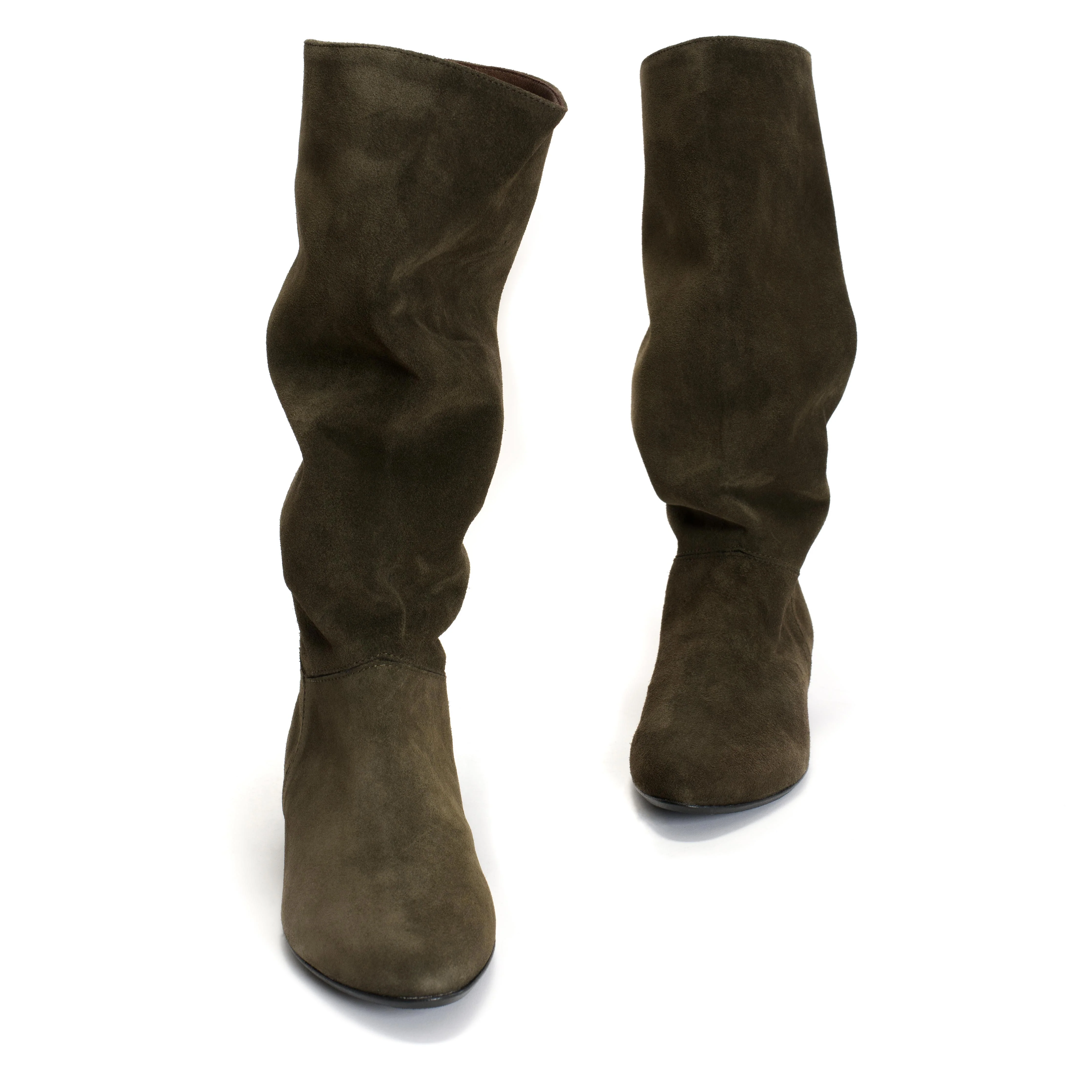 Jasmina 20 Calf suede & sleek leather Moss green - Image 4