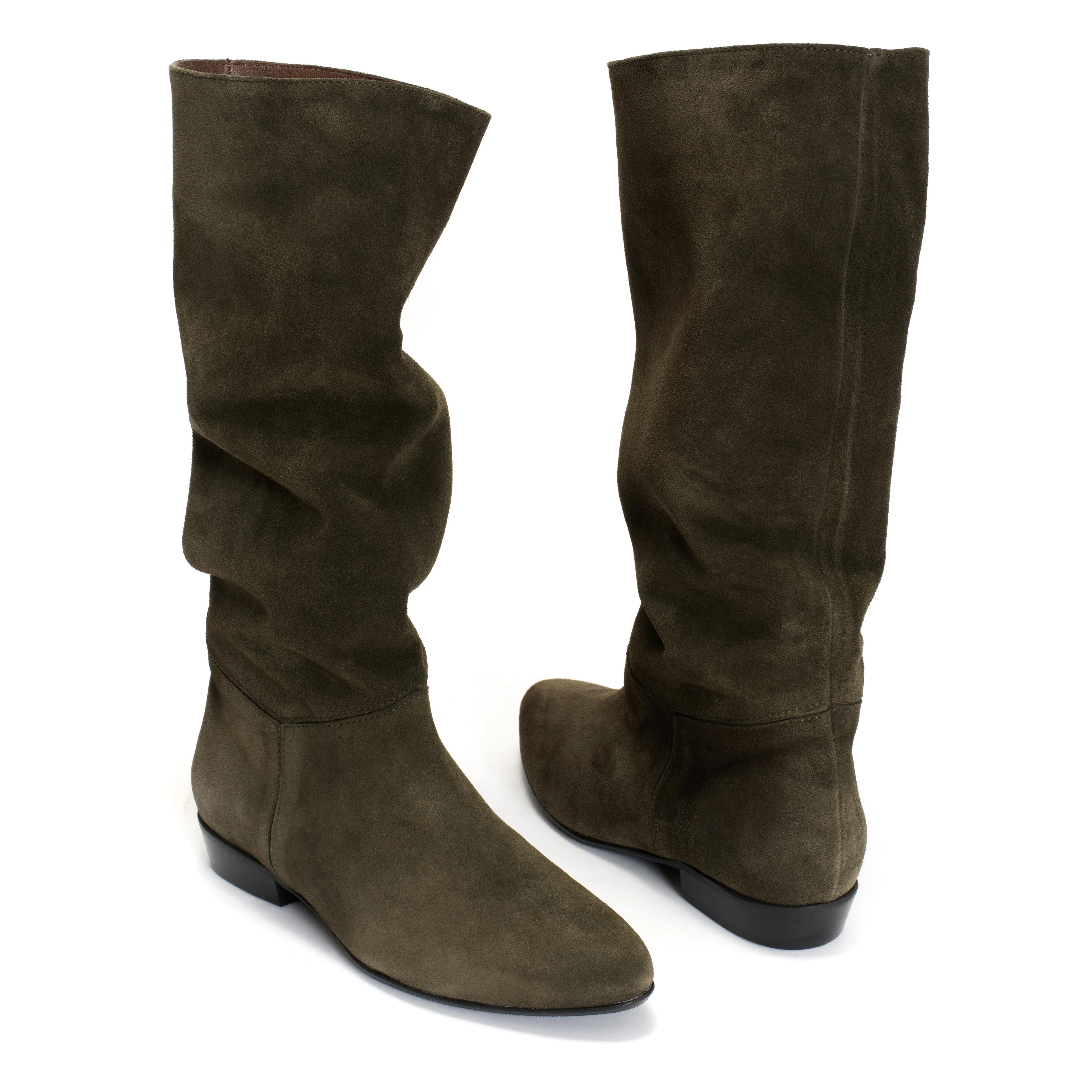 Jasmina 20 Calf suede & sleek leather Moss green - Image 5
