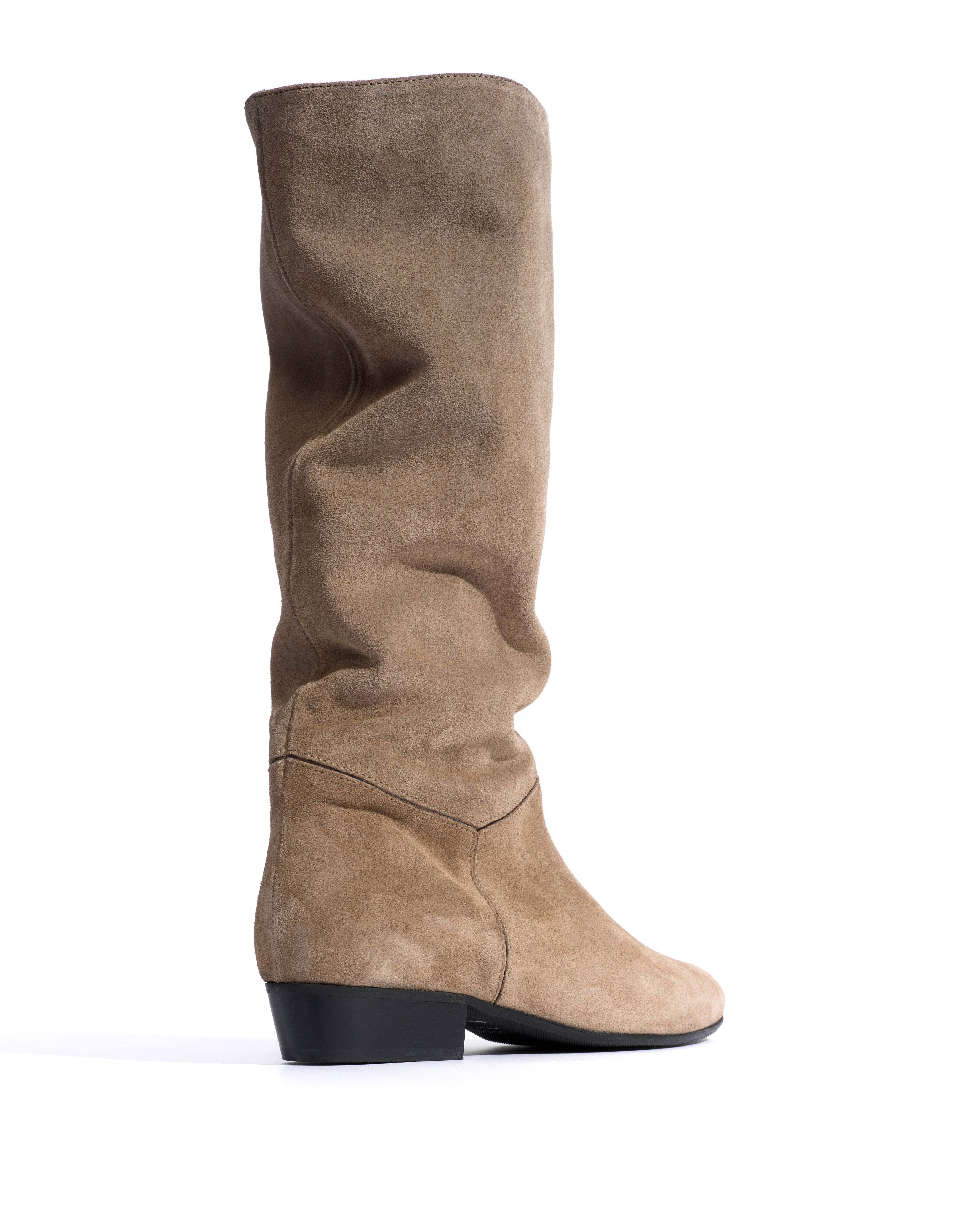 Jasmina 20 Calf suede & sleek leather Mushroom - Image 4