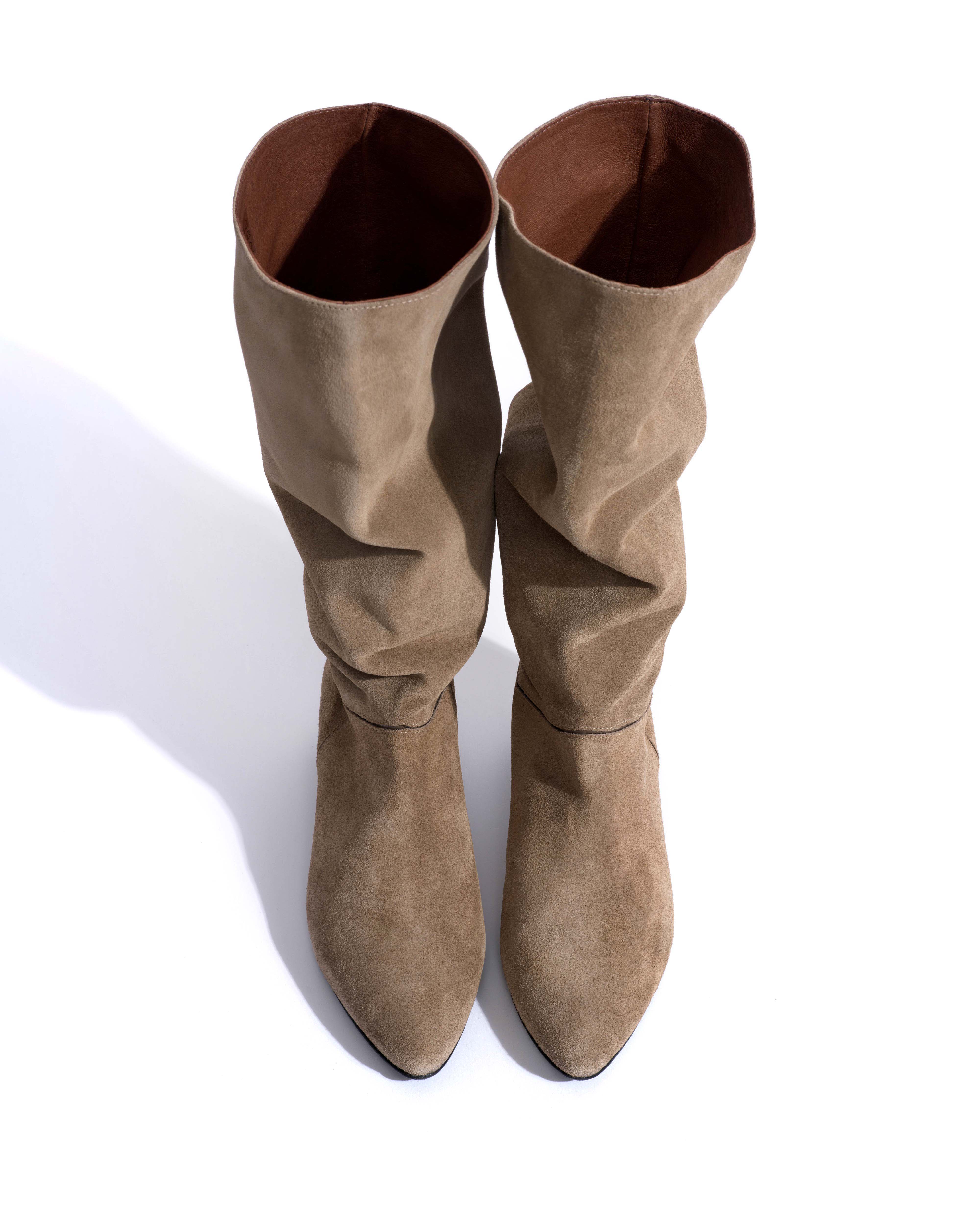 Jasmina 20 Calf suede & sleek leather Mushroom - Image 5
