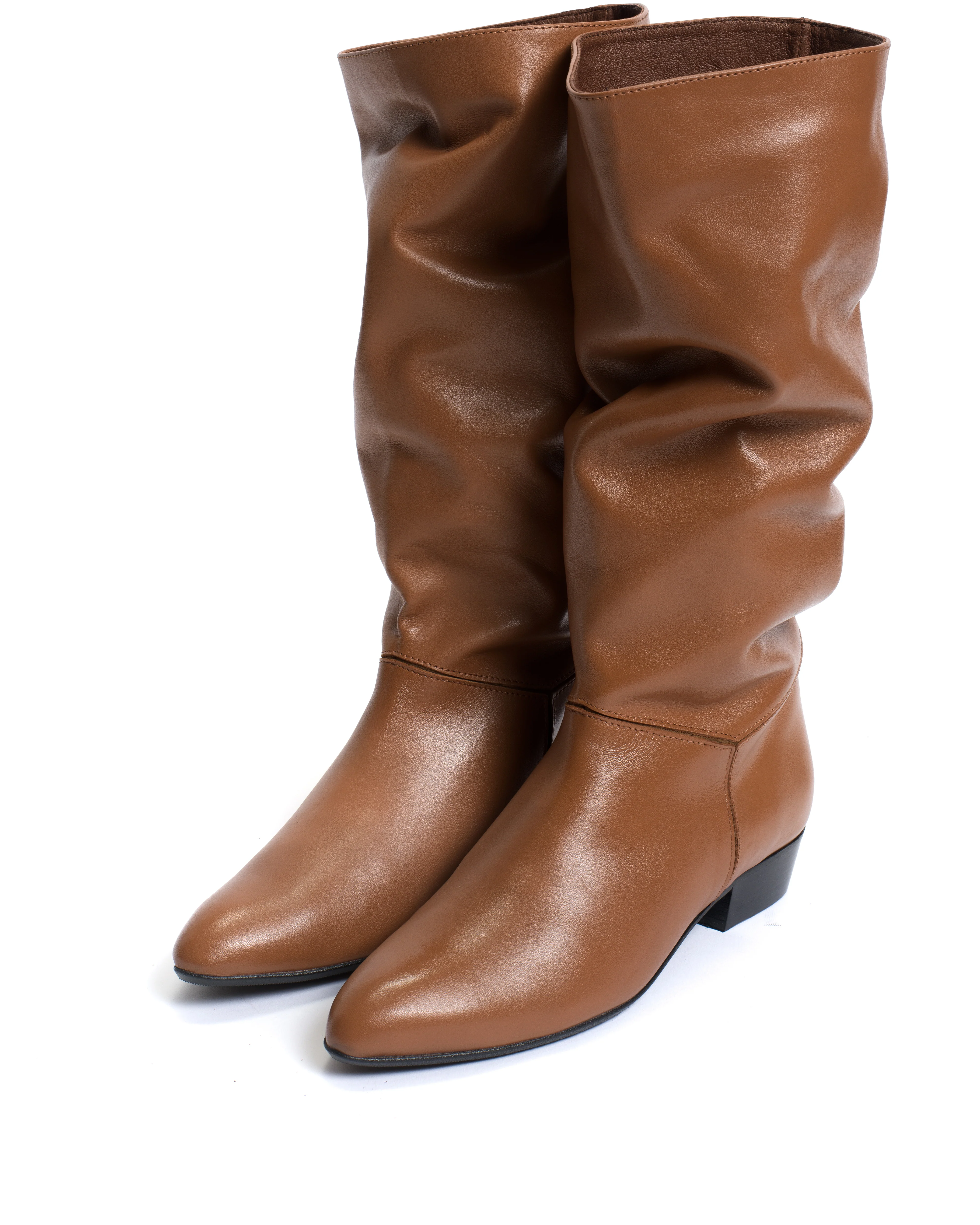 Jasmina 20 Soft calf & suede leather Camel & cinnamon - Image 2