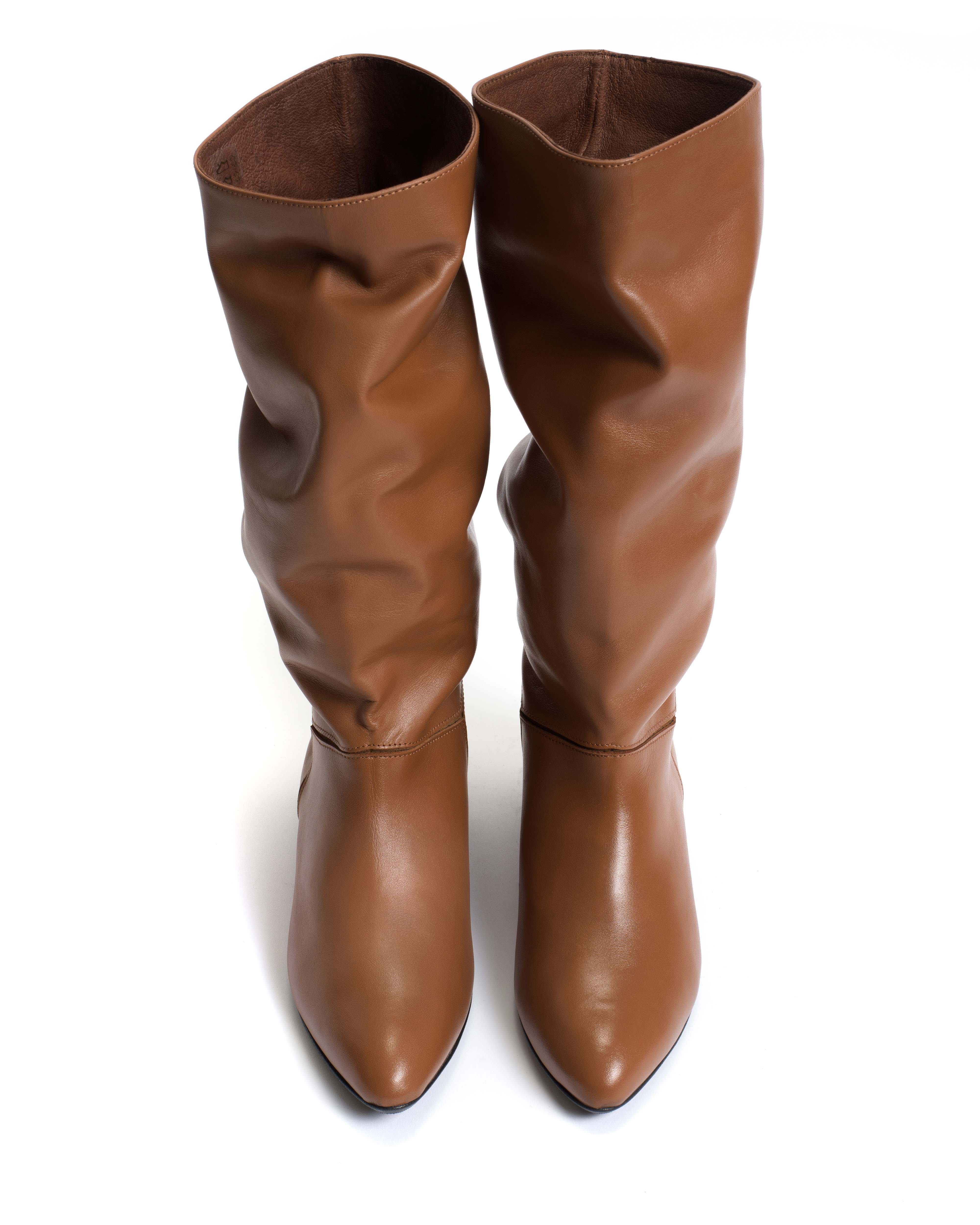 Jasmina 20 Soft calf & suede leather Camel & cinnamon - Image 3