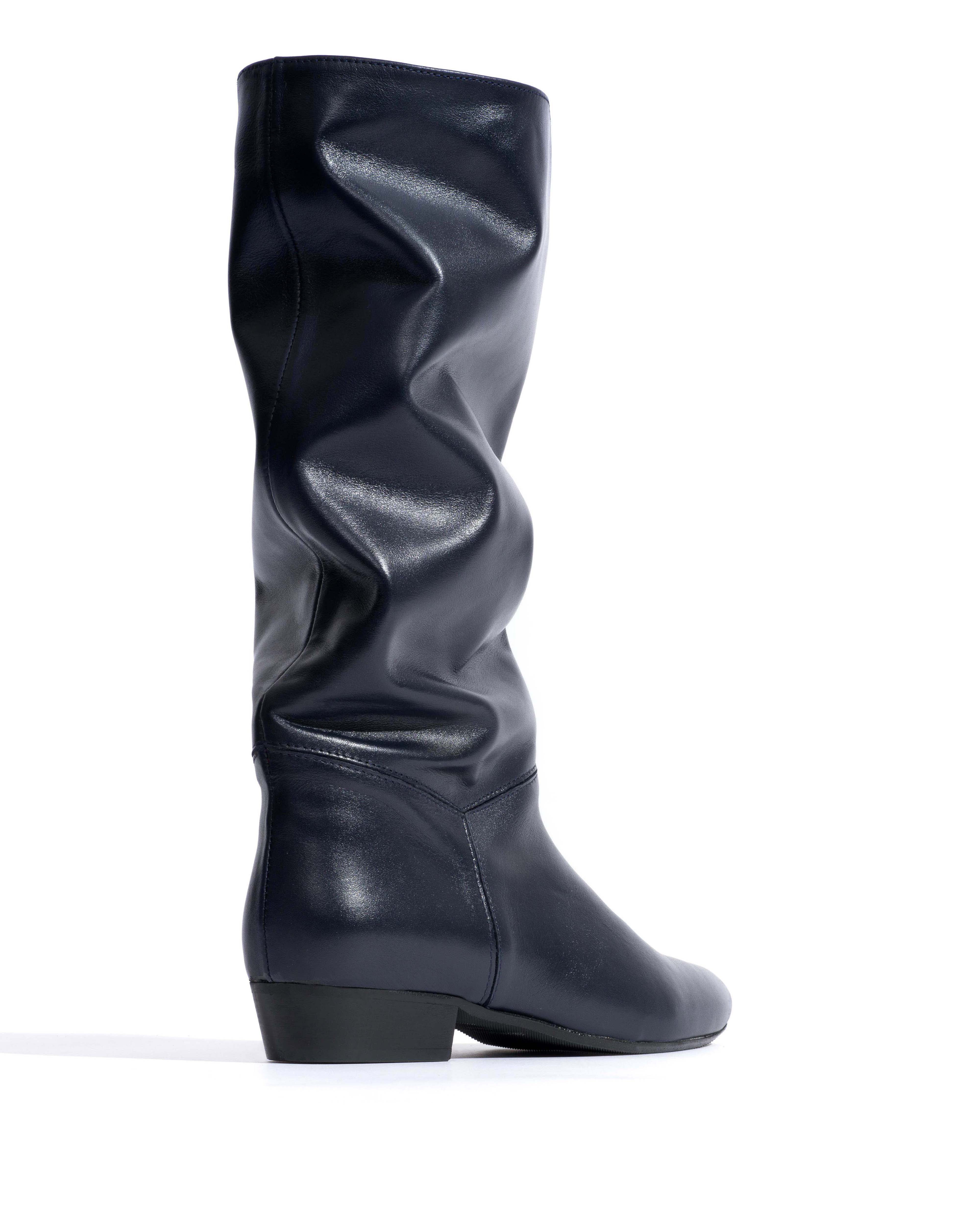 Jasmina 20 Soft calf & suede leather Dark blue & ink blue - Image 2