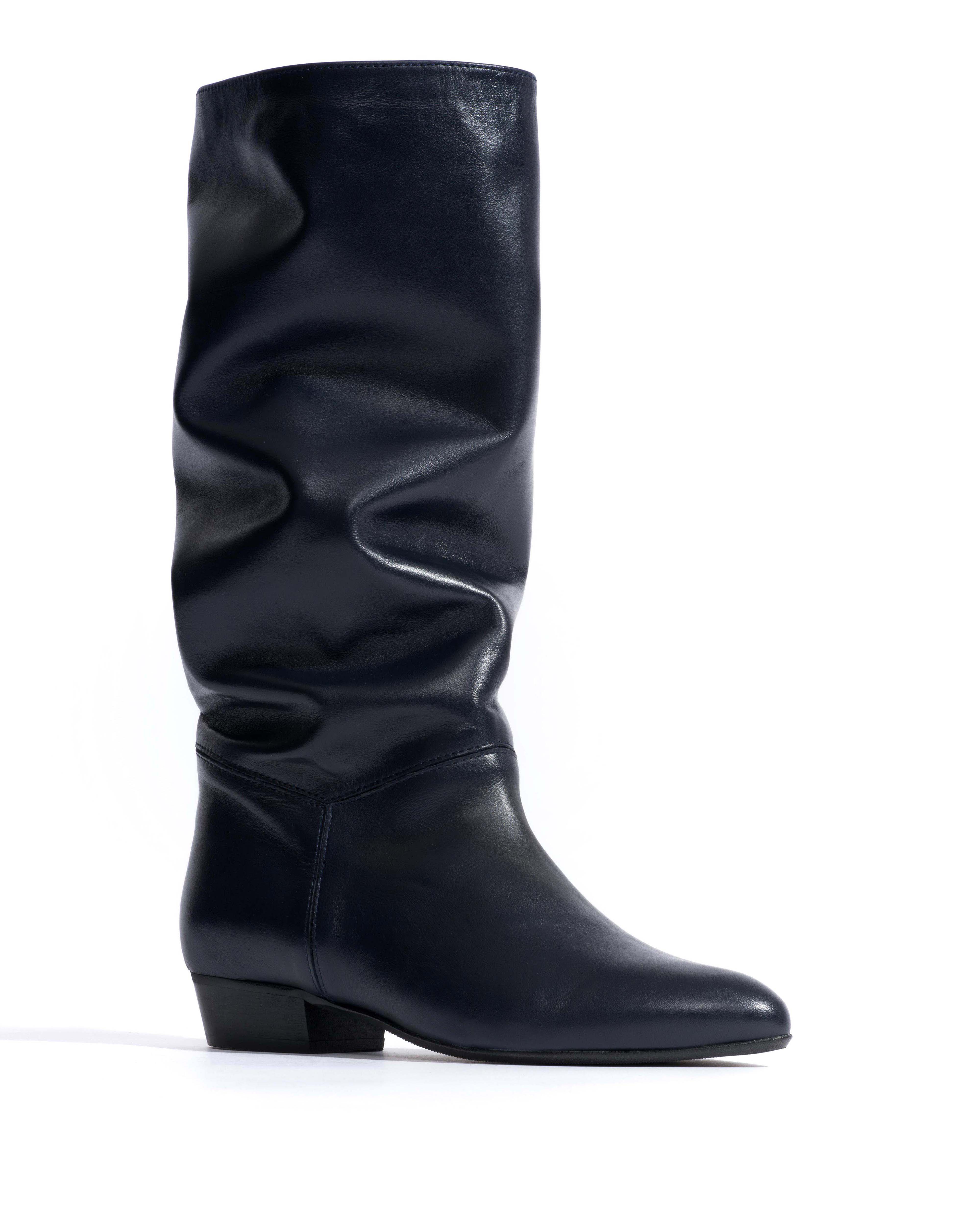 Jasmina 20 Soft calf & suede leather Dark blue & ink blue - Image 3