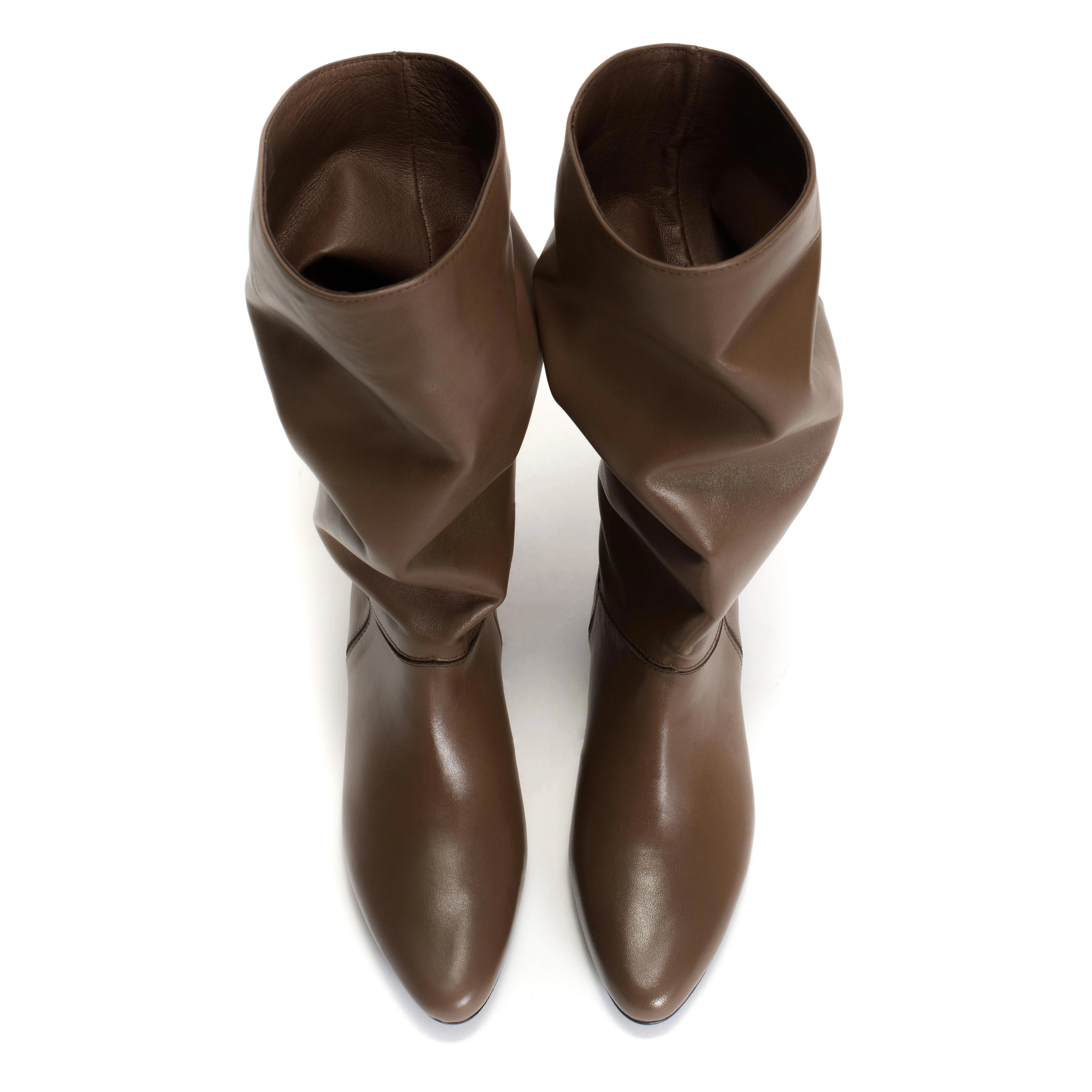 Jasmina 20 Soft calf & suede leather Dark taupe - Image 3
