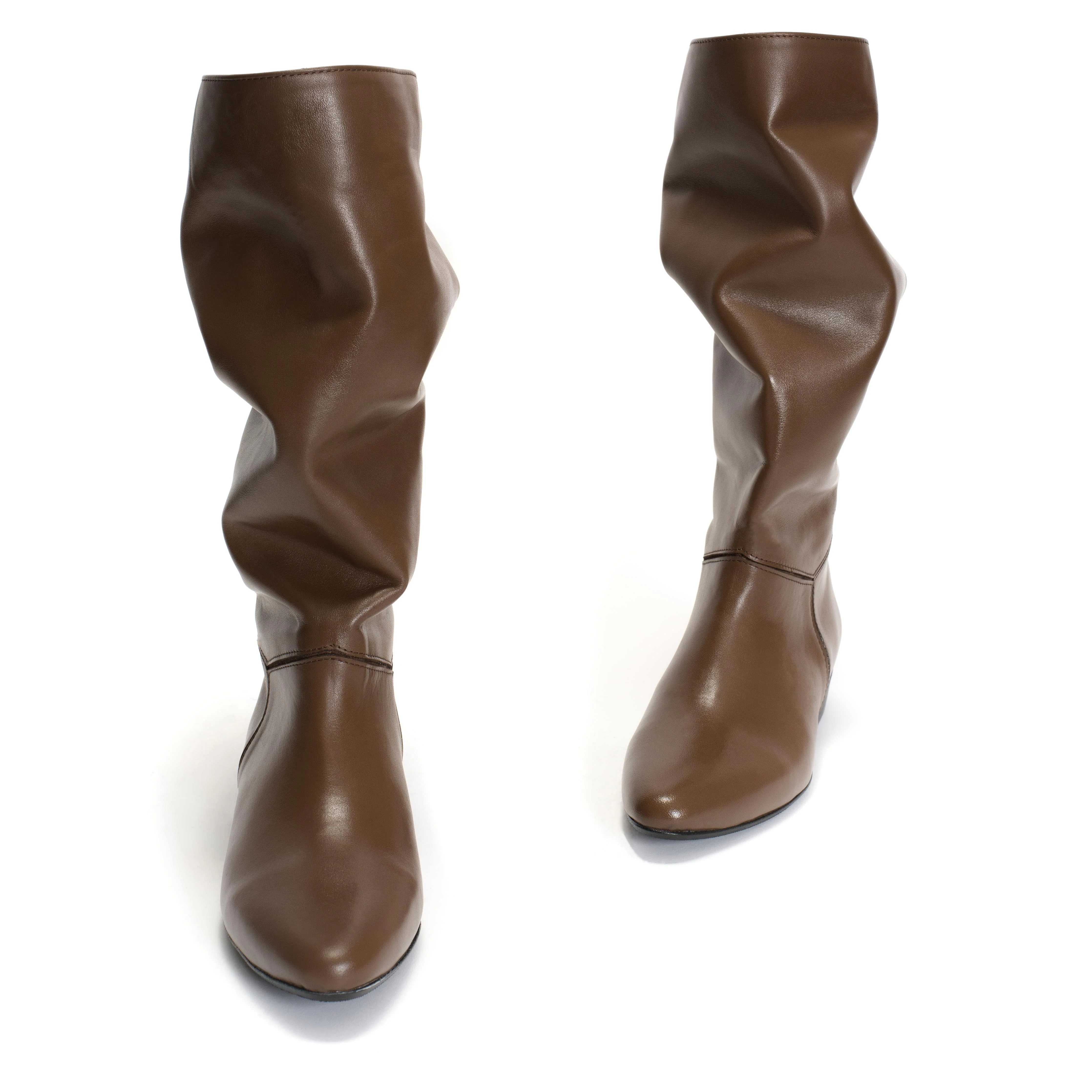 Jasmina 20 Soft calf & suede leather Dark taupe - Image 4