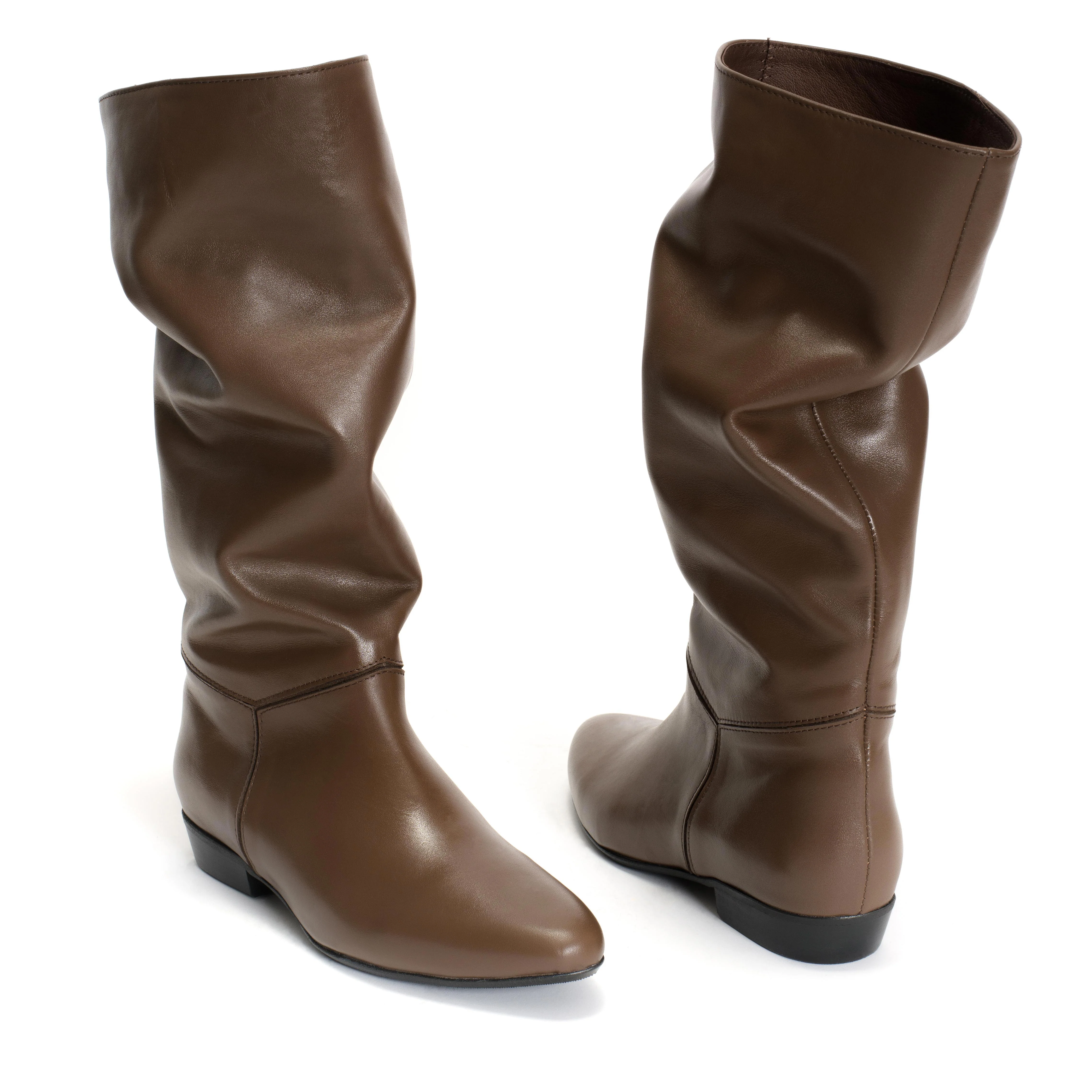 Jasmina 20 Soft calf & suede leather Dark taupe - Image 5