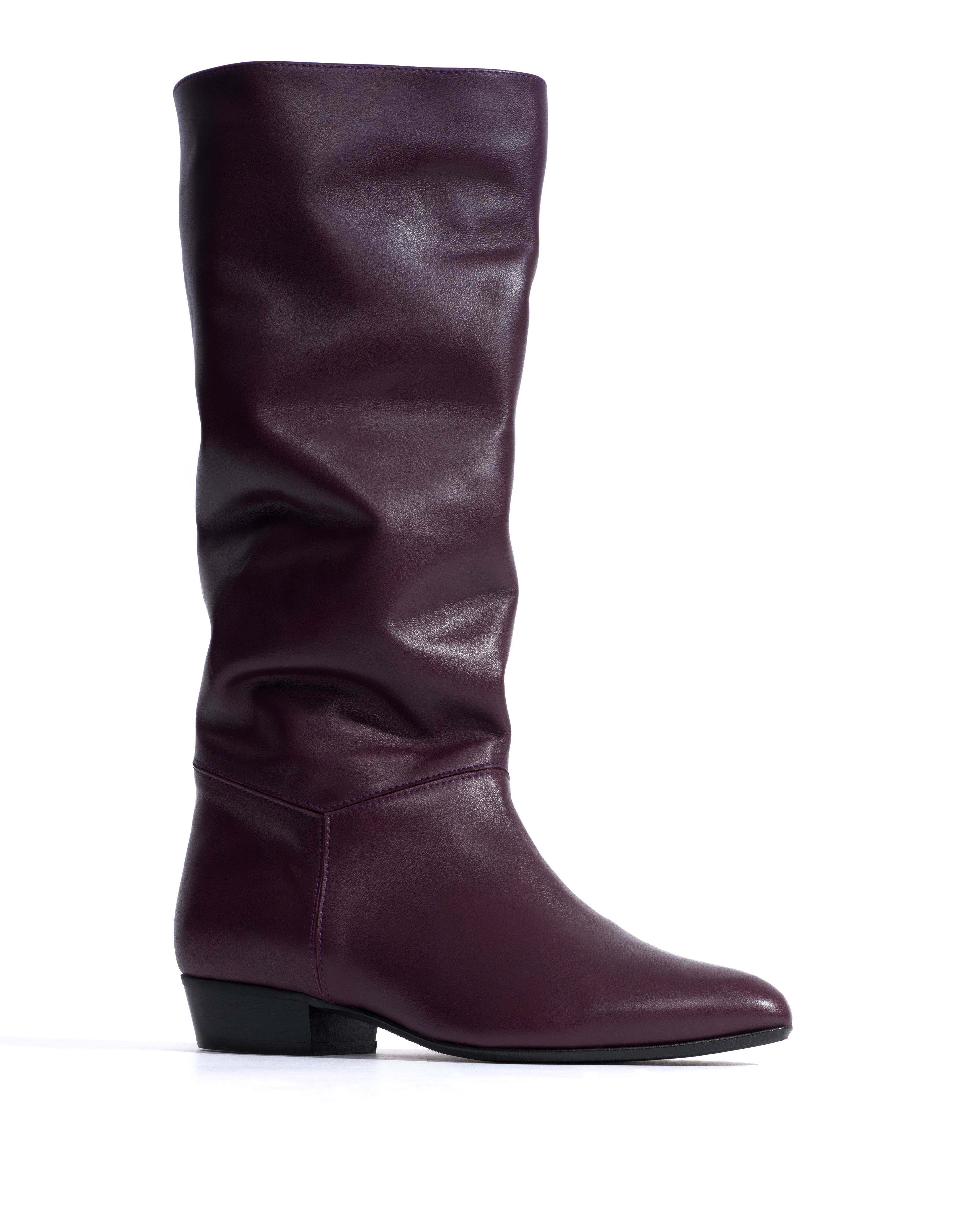 Jasmina 20 Soft calf & suede leather Fig purple - Image 2