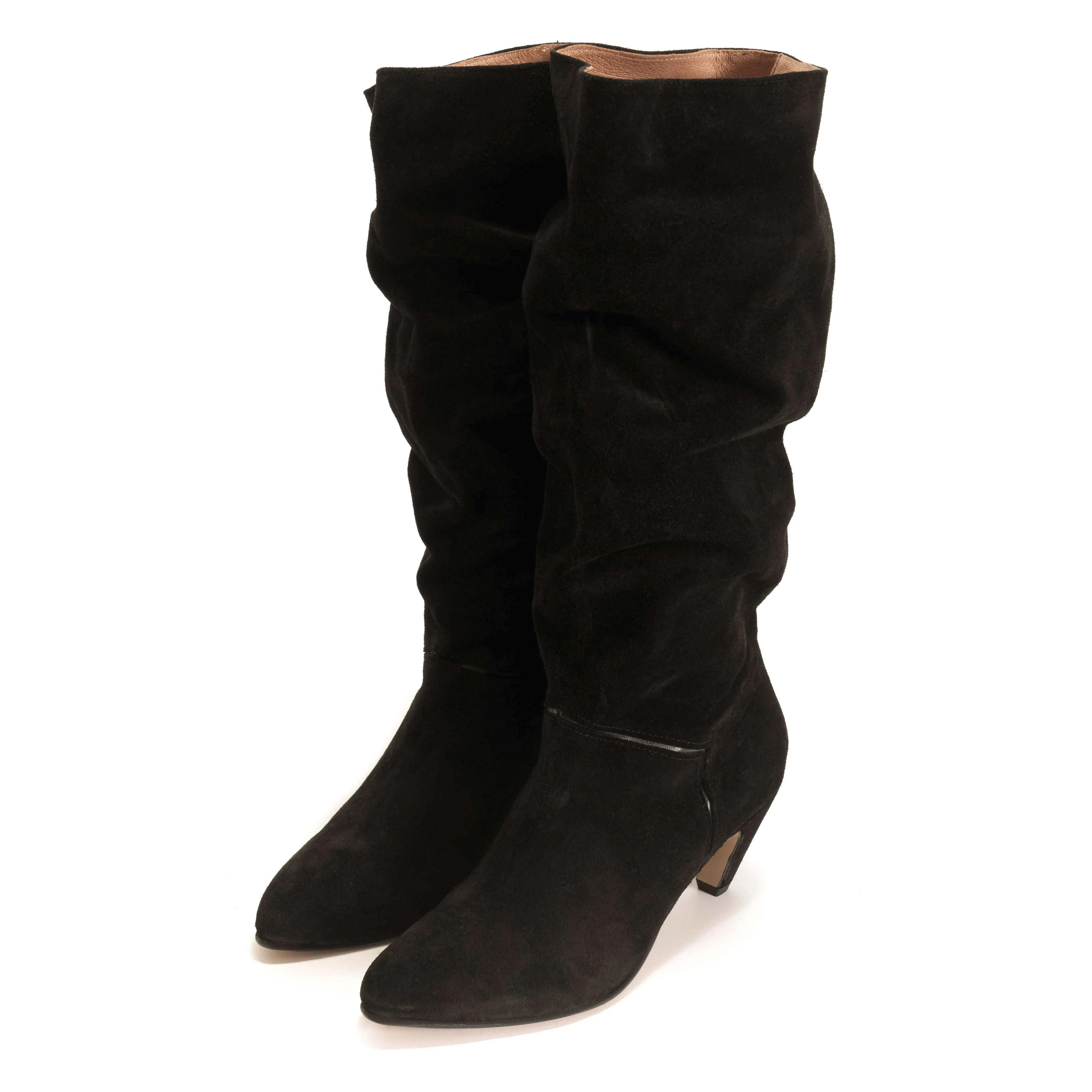 Jasmina 50 stiletto Calf suede & sleek leather Black - Image 2