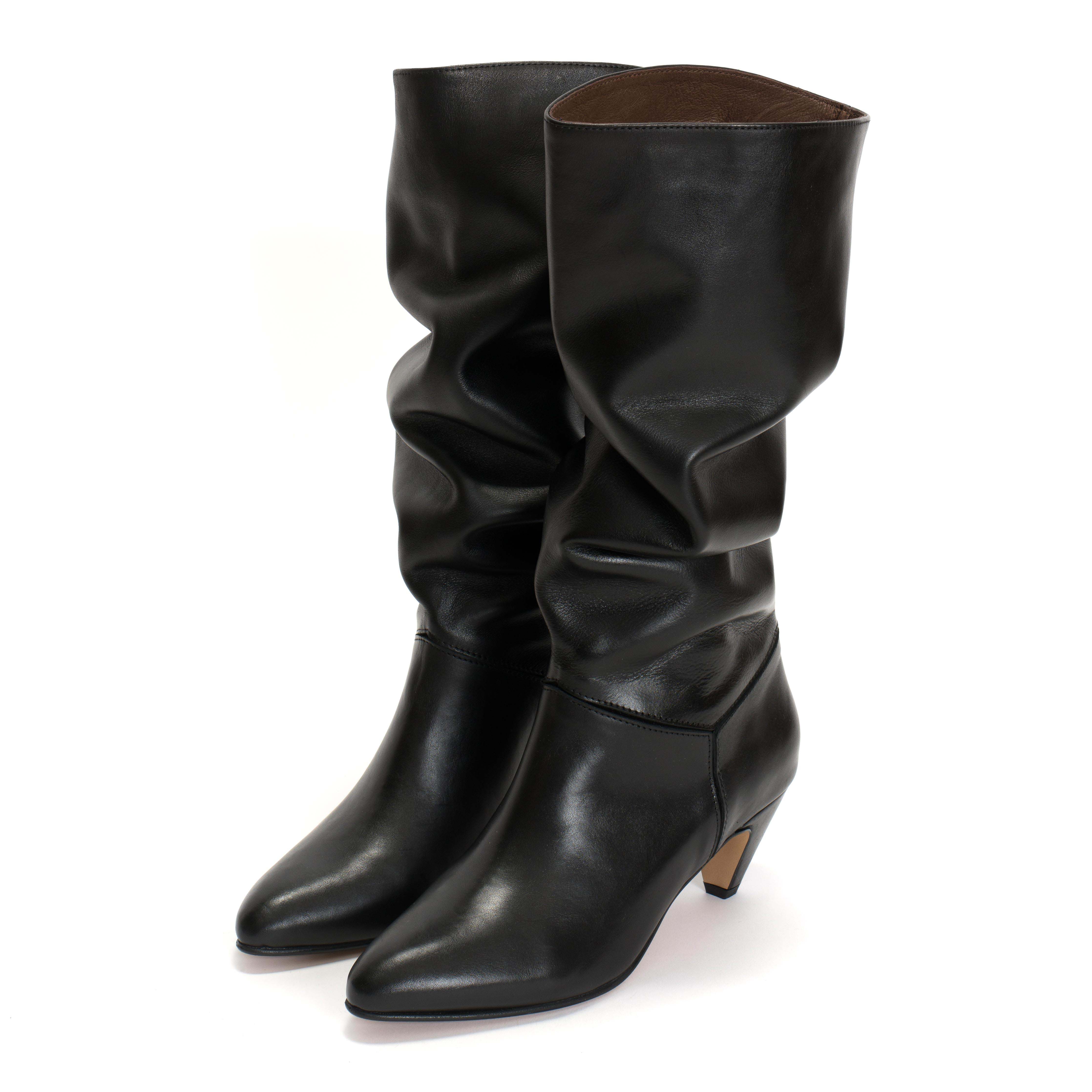 Jasmina 50 stiletto Soft calf & suede leather Black - Image 2
