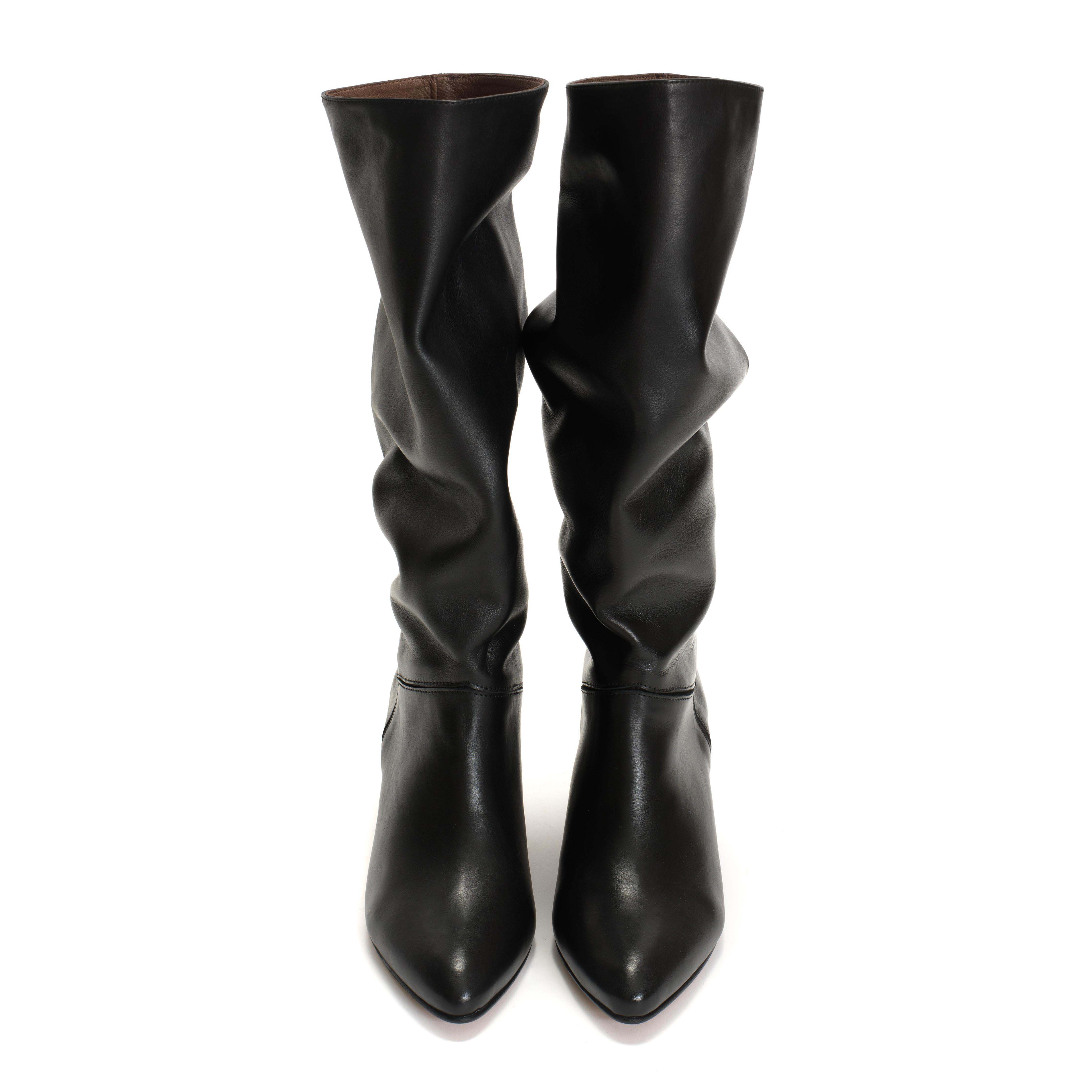 Jasmina 50 stiletto Soft calf & suede leather Black - Image 4