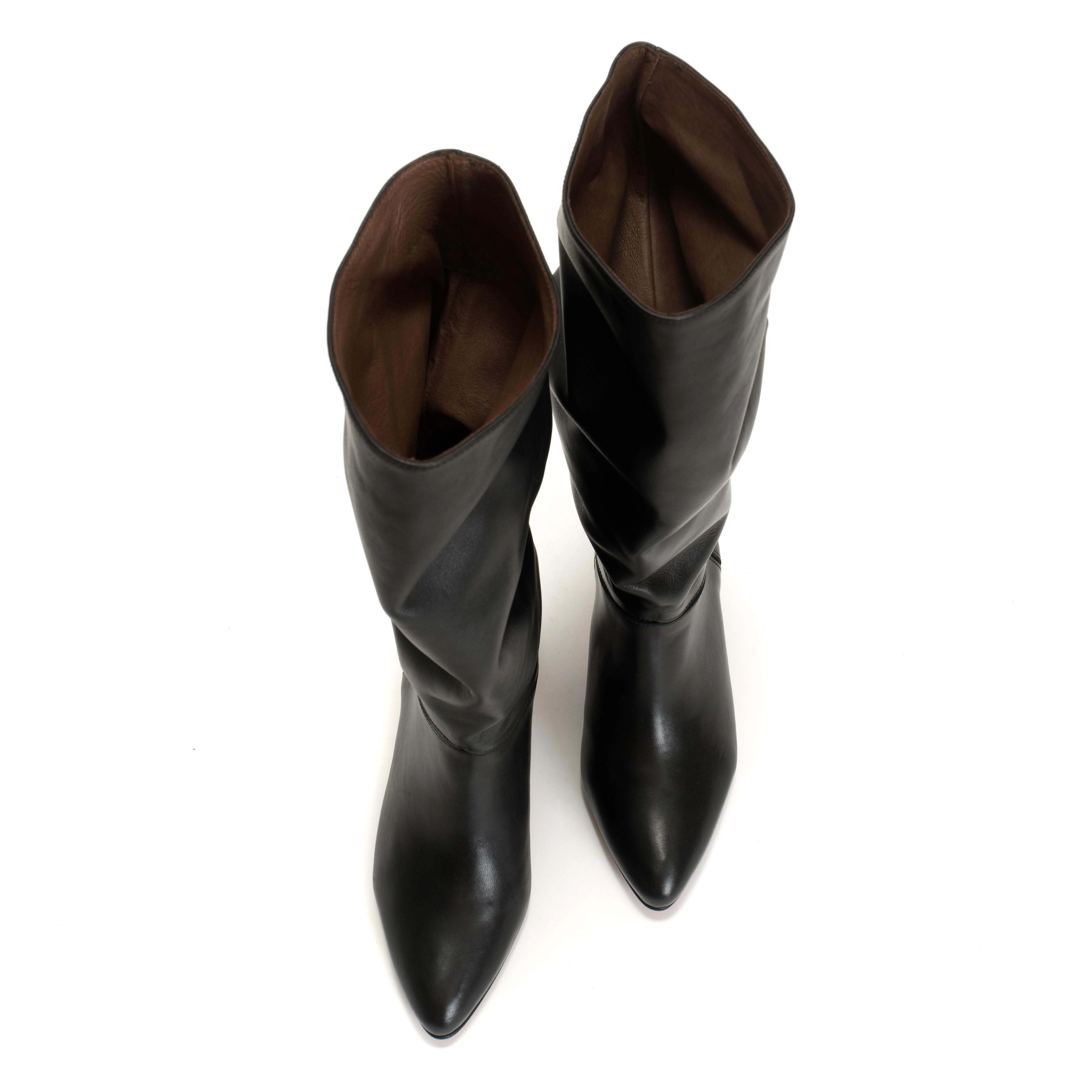 Jasmina 50 stiletto Soft calf & suede leather Black - Image 5