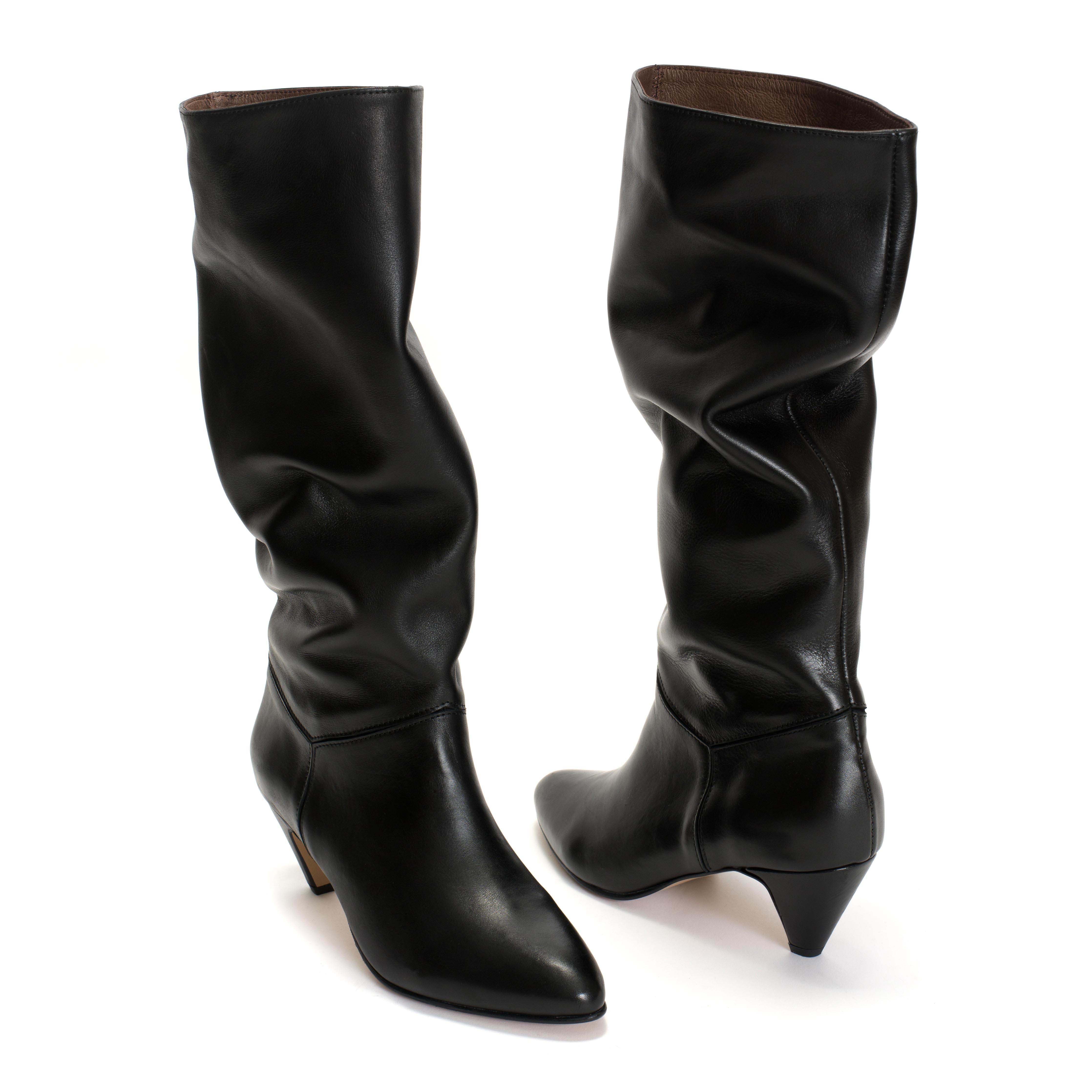 Jasmina 50 stiletto Soft calf & suede leather Black - Image 6