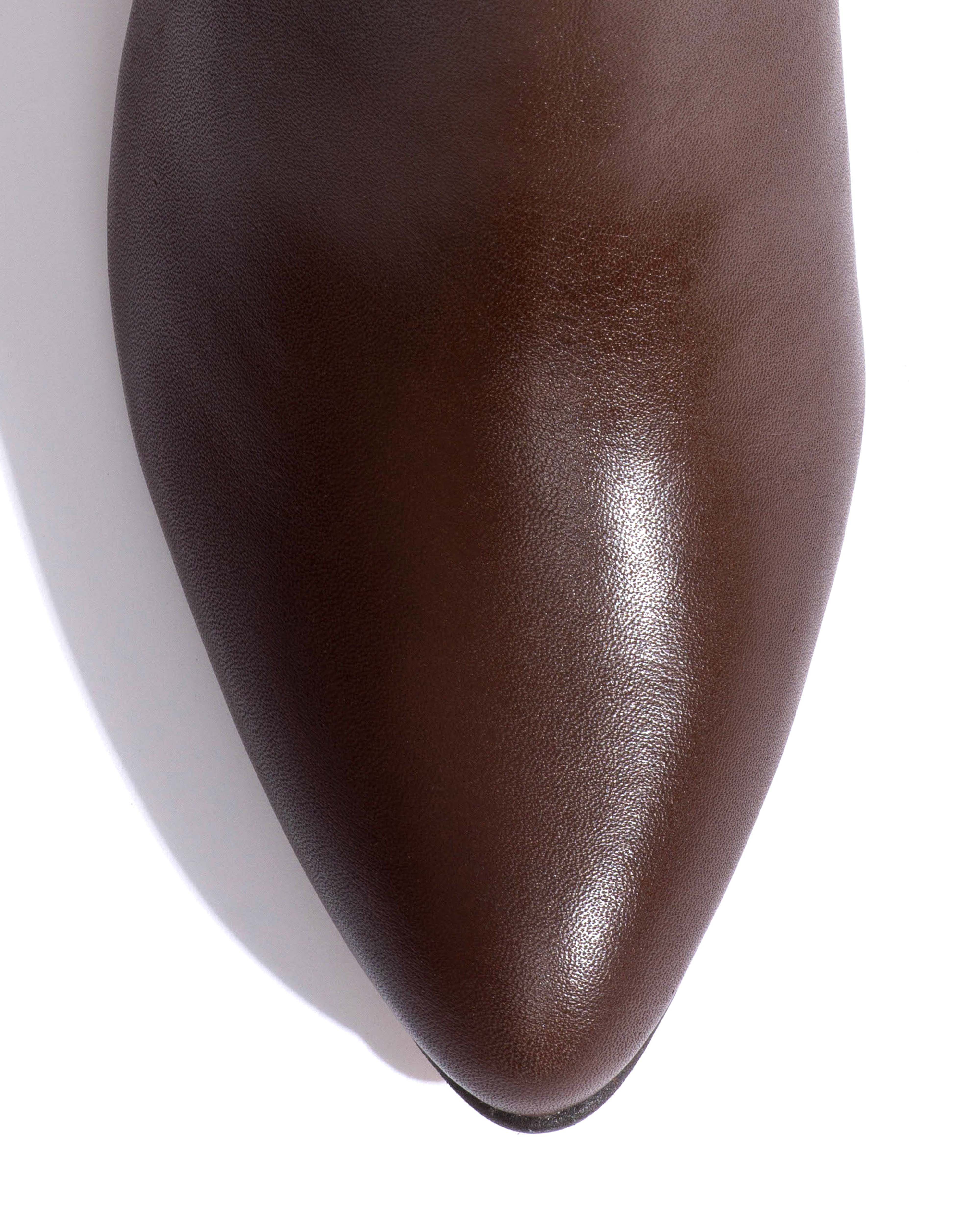 Jasmina 50 stiletto Soft calf & suede leather Chocolate - Image 6