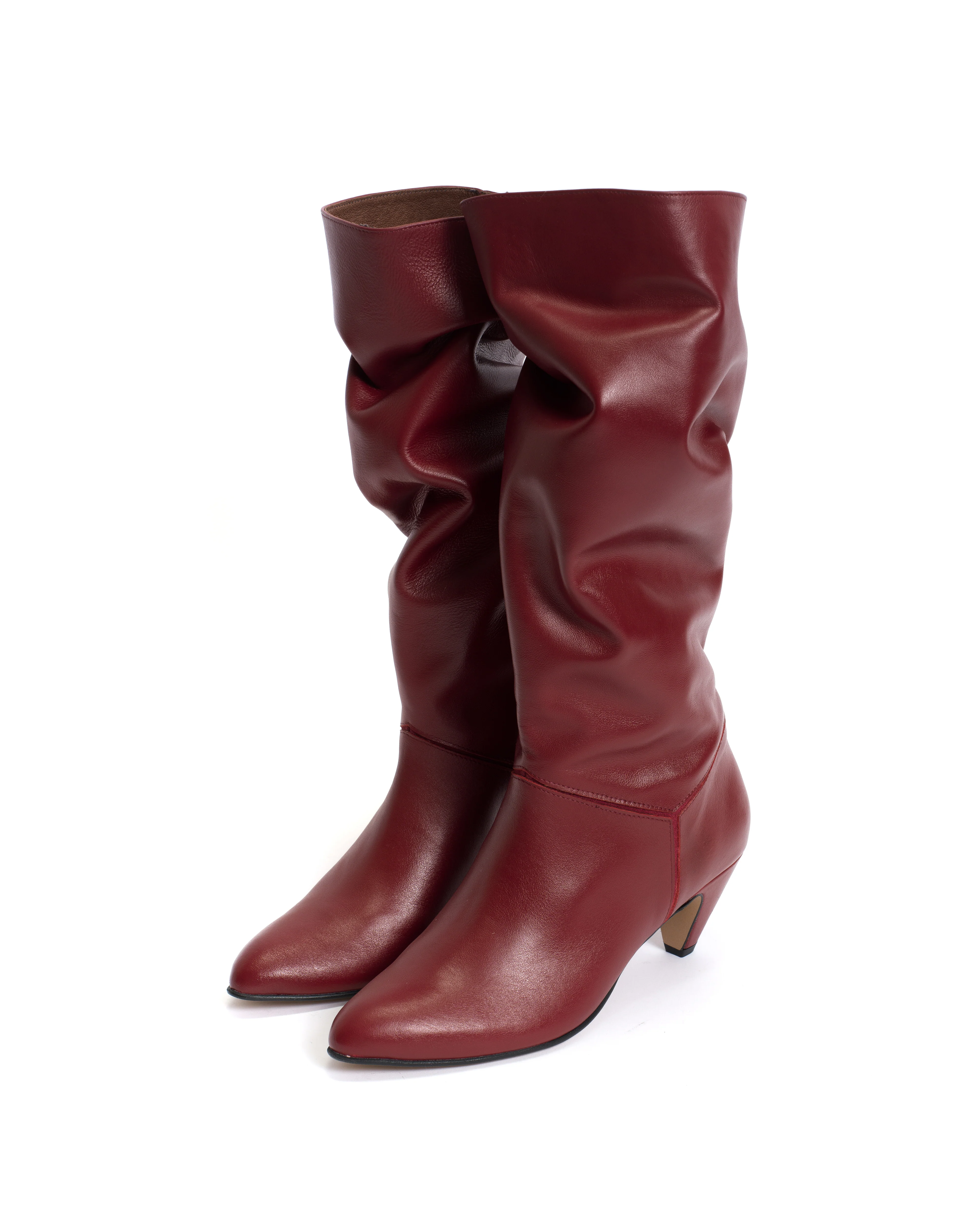 Jasmina 50 stiletto Soft calf & suede leather Pomegranate - Image 2