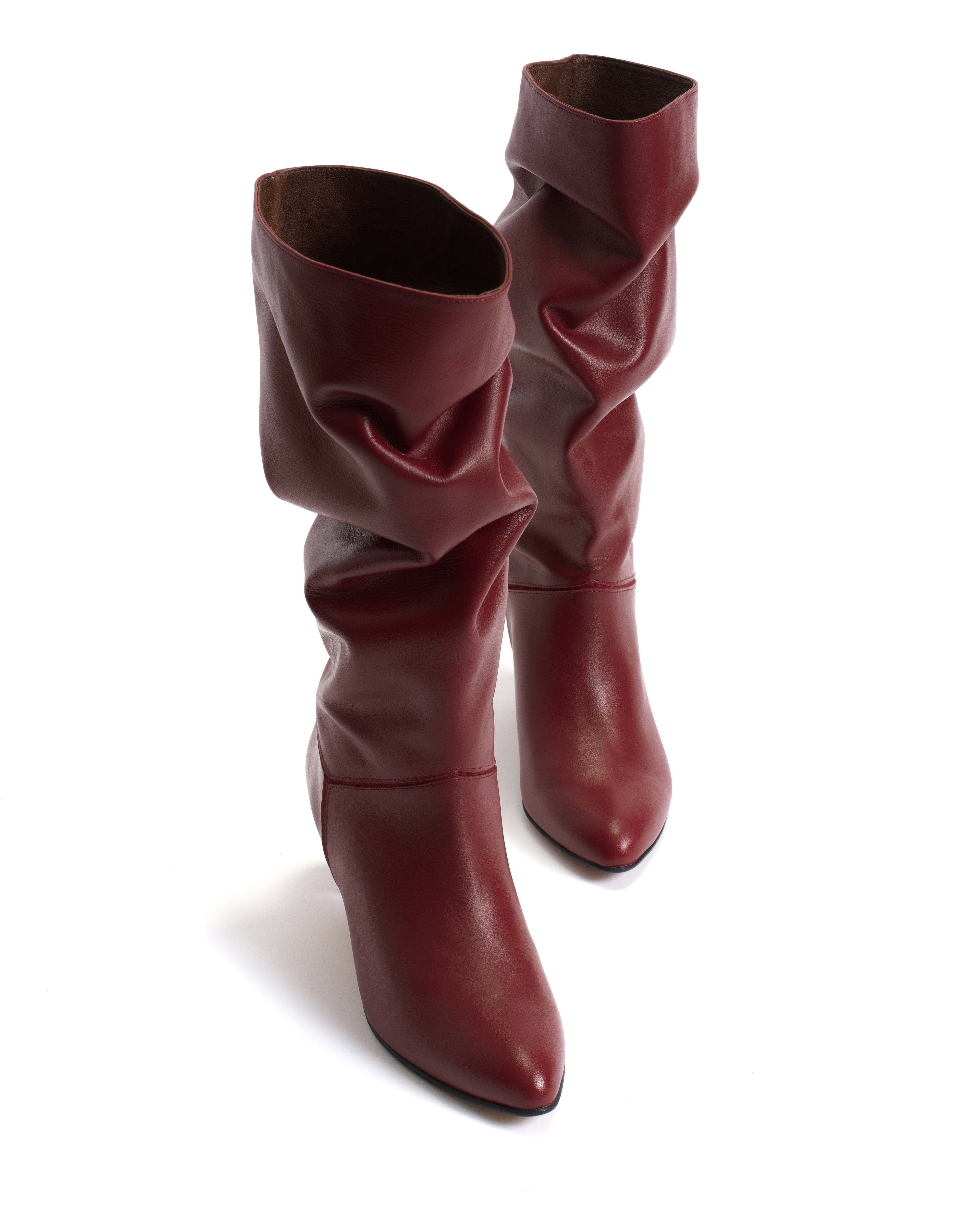 Jasmina 50 stiletto Soft calf & suede leather Pomegranate - Image 6