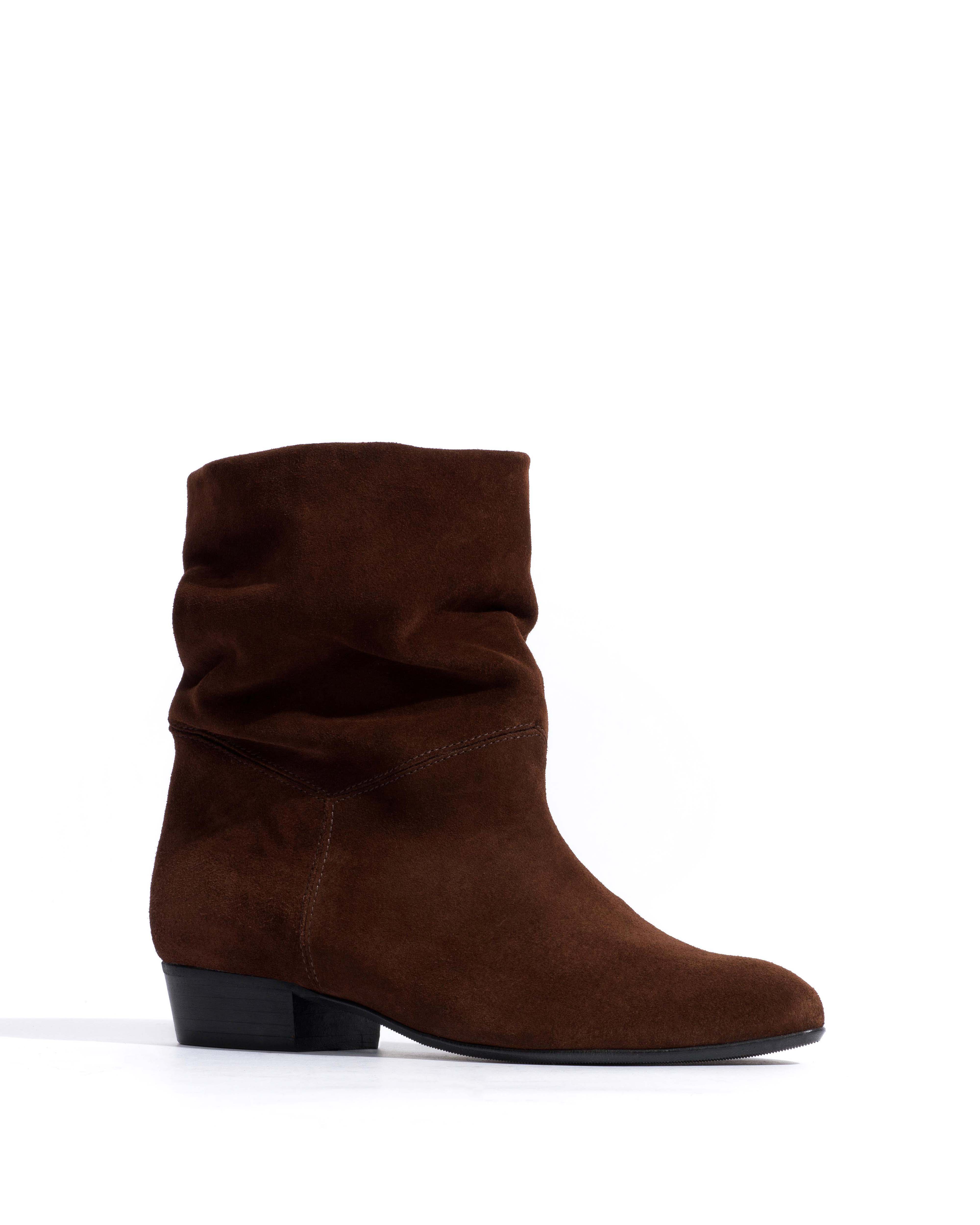 Jassi 20 Calf suede & sleek leather Chocolate - Image 2