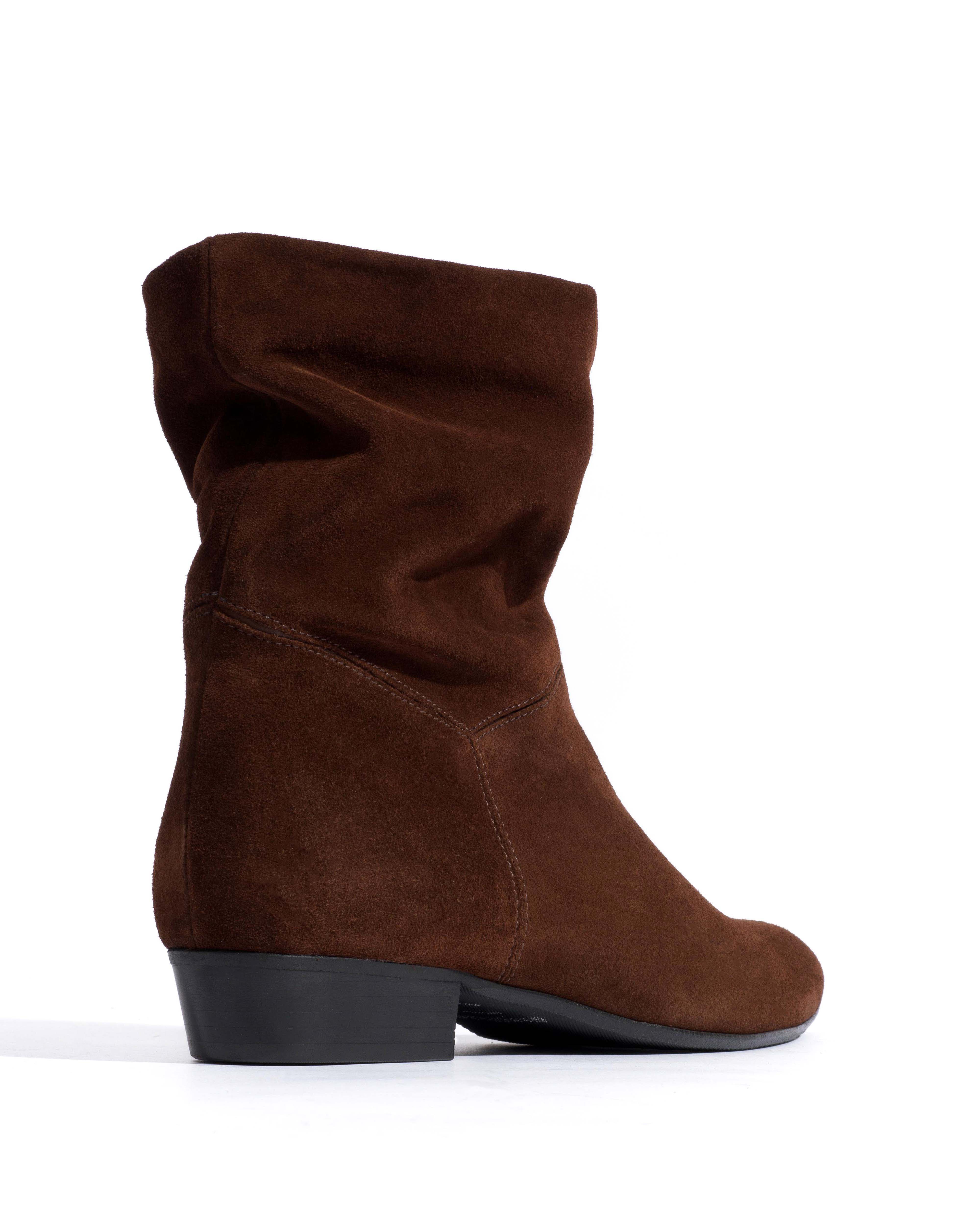 Jassi 20 Calf suede & sleek leather Chocolate - Image 3