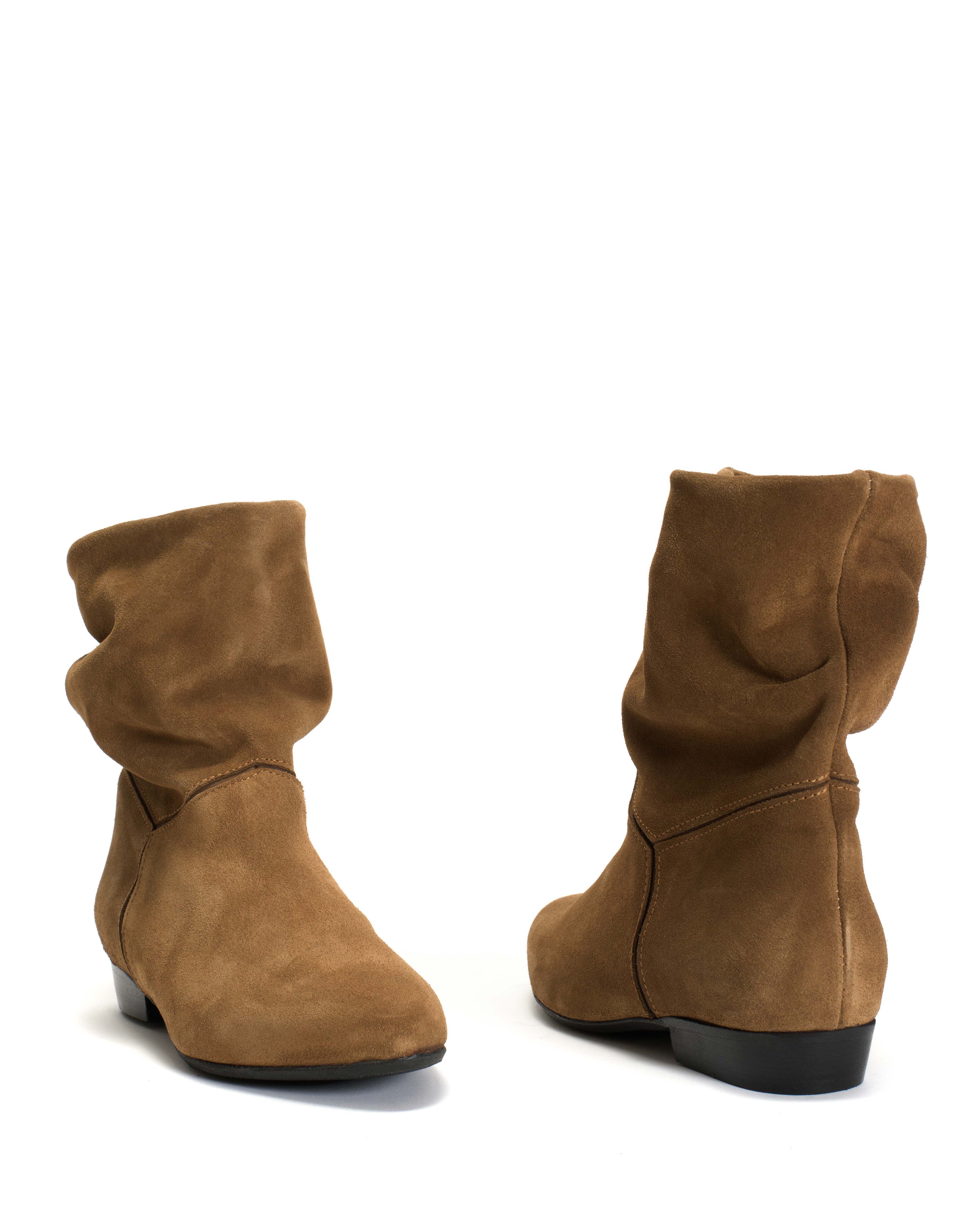 Jassi 20 Calf suede & sleek leather Cinnamon & dark taupe - Image 5