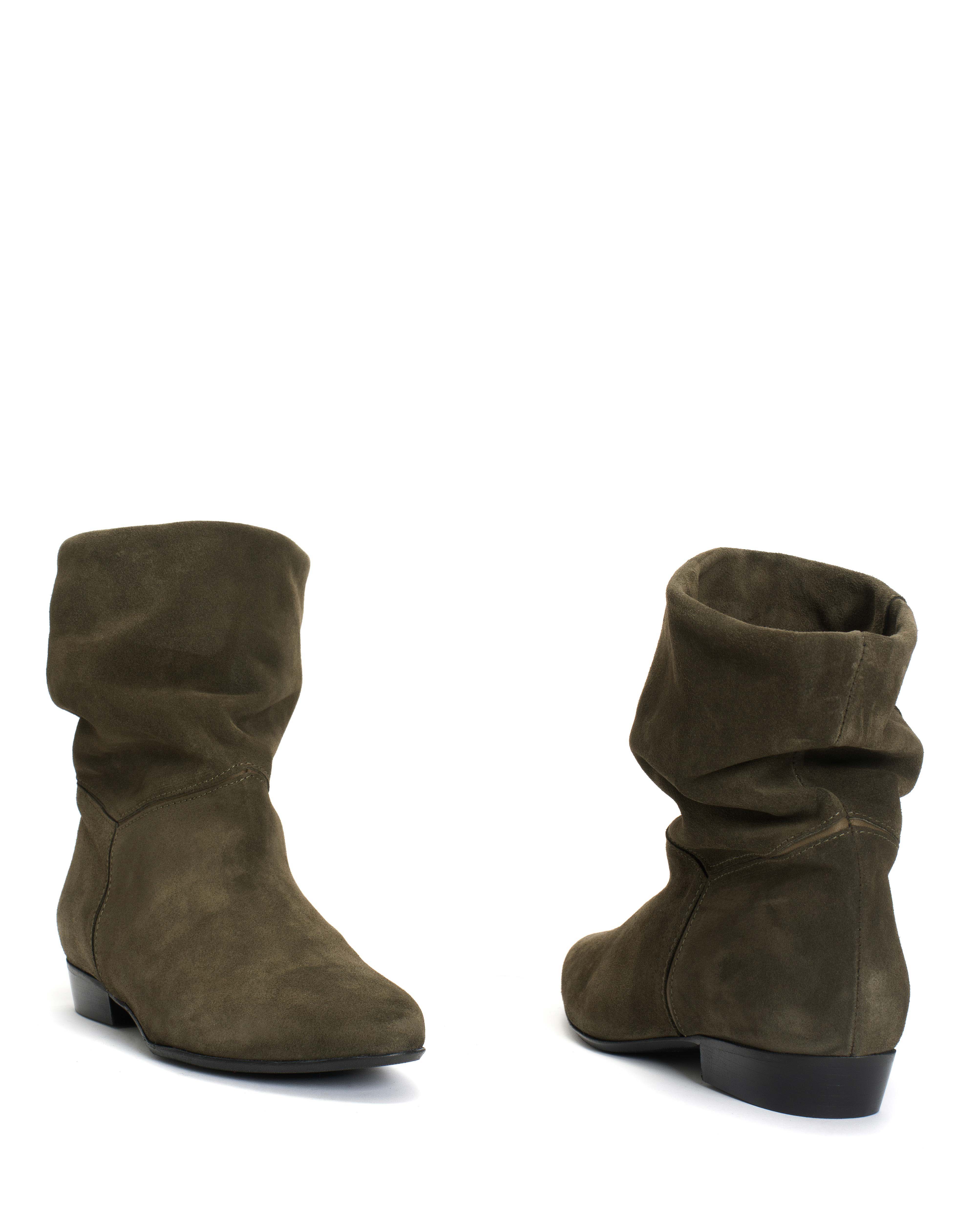 Jassi 20 Calf suede & sleek leather Moss green - Image 5