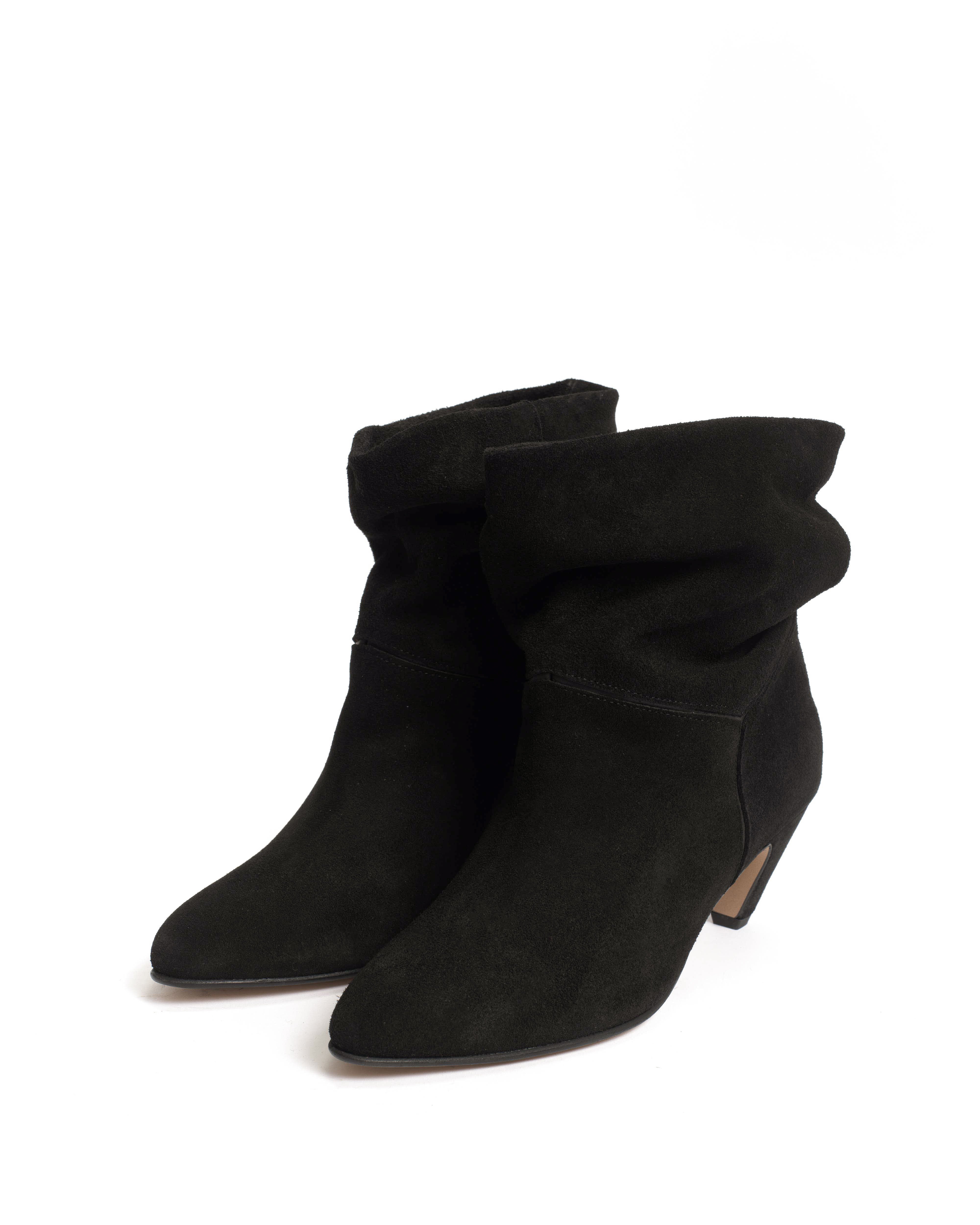 Jassi 50 stiletto Calf suede & sleek leather Black - Image 2