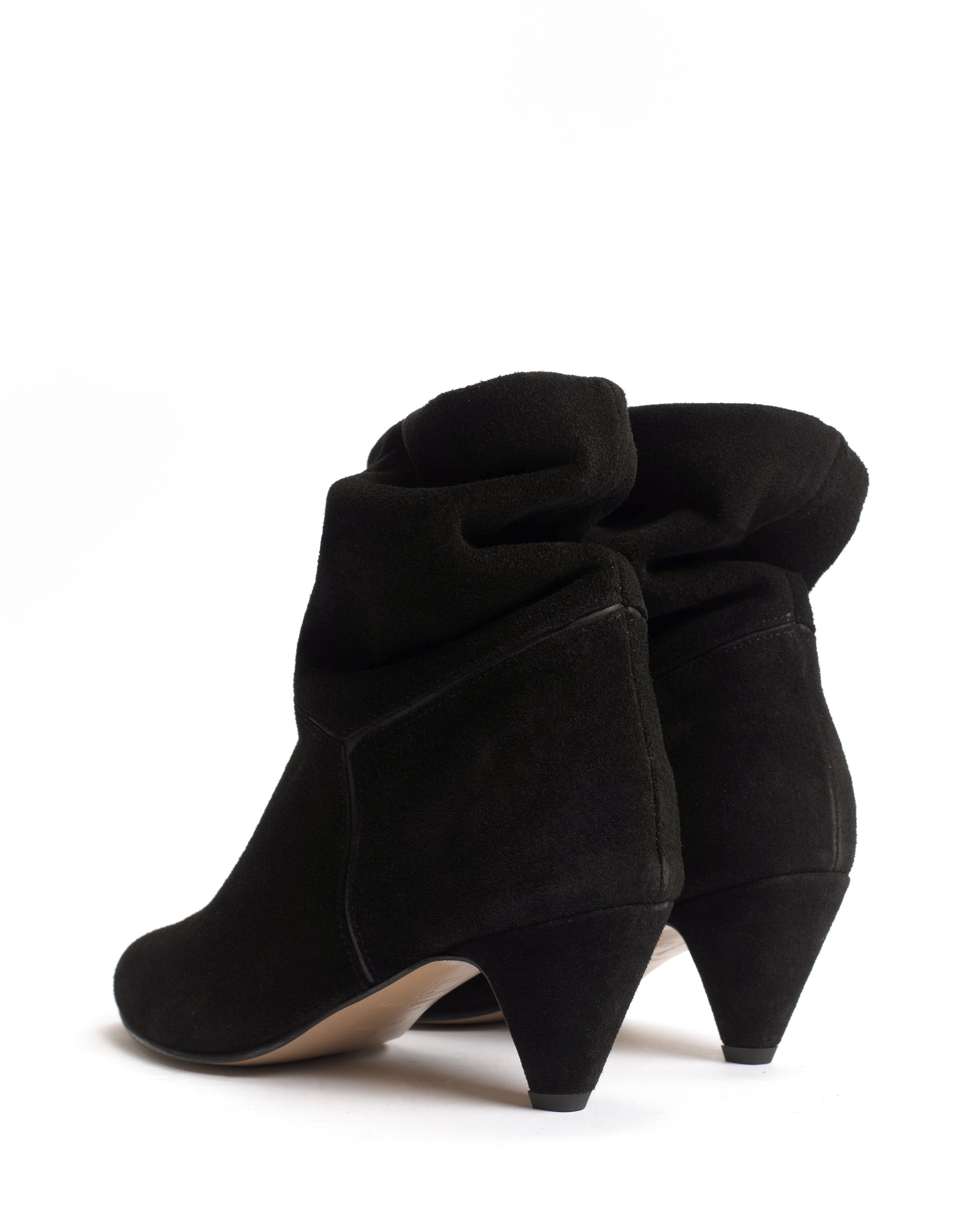 Jassi 50 stiletto Calf suede & sleek leather Black - Image 4