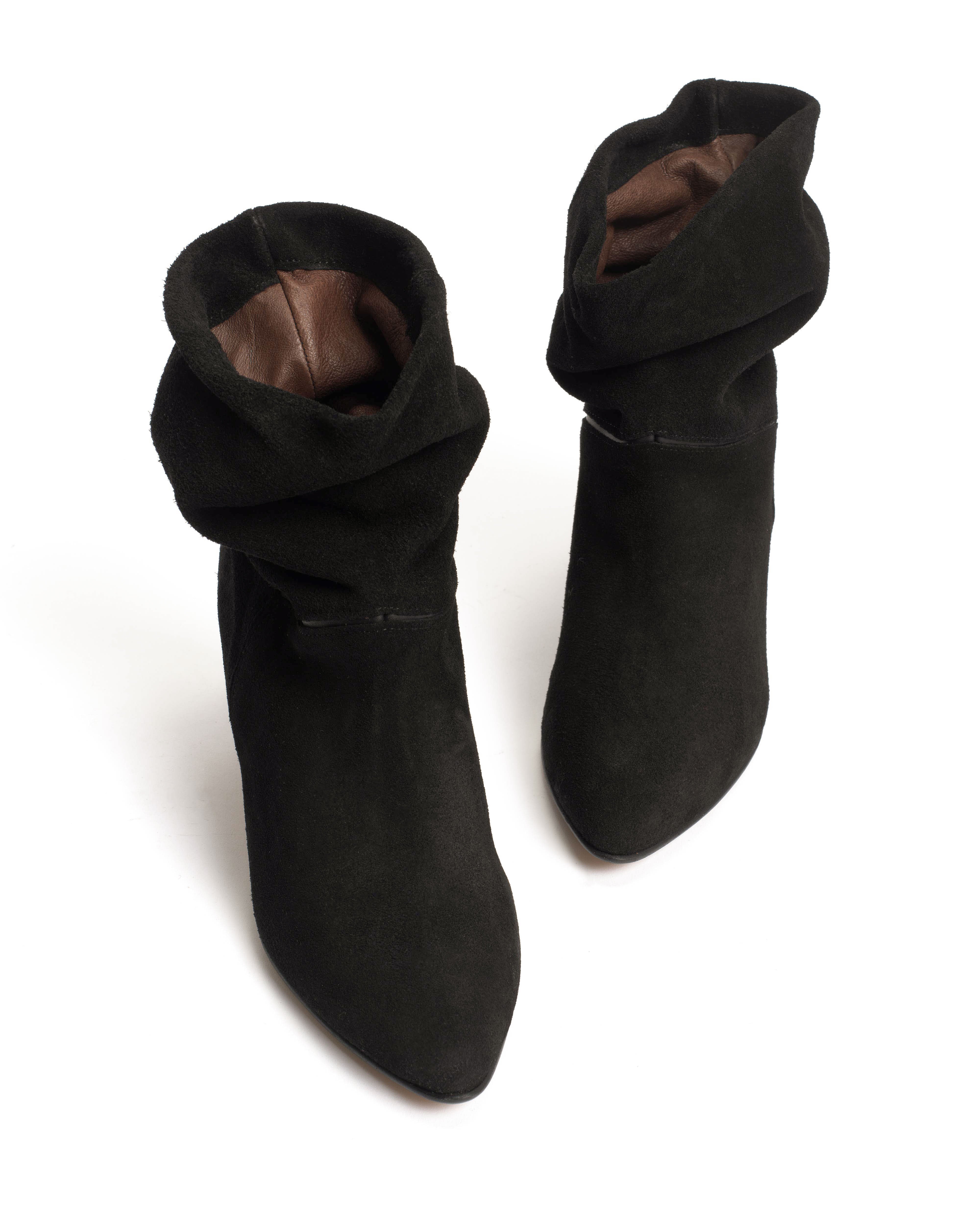Jassi 50 stiletto Calf suede & sleek leather Black - Image 5