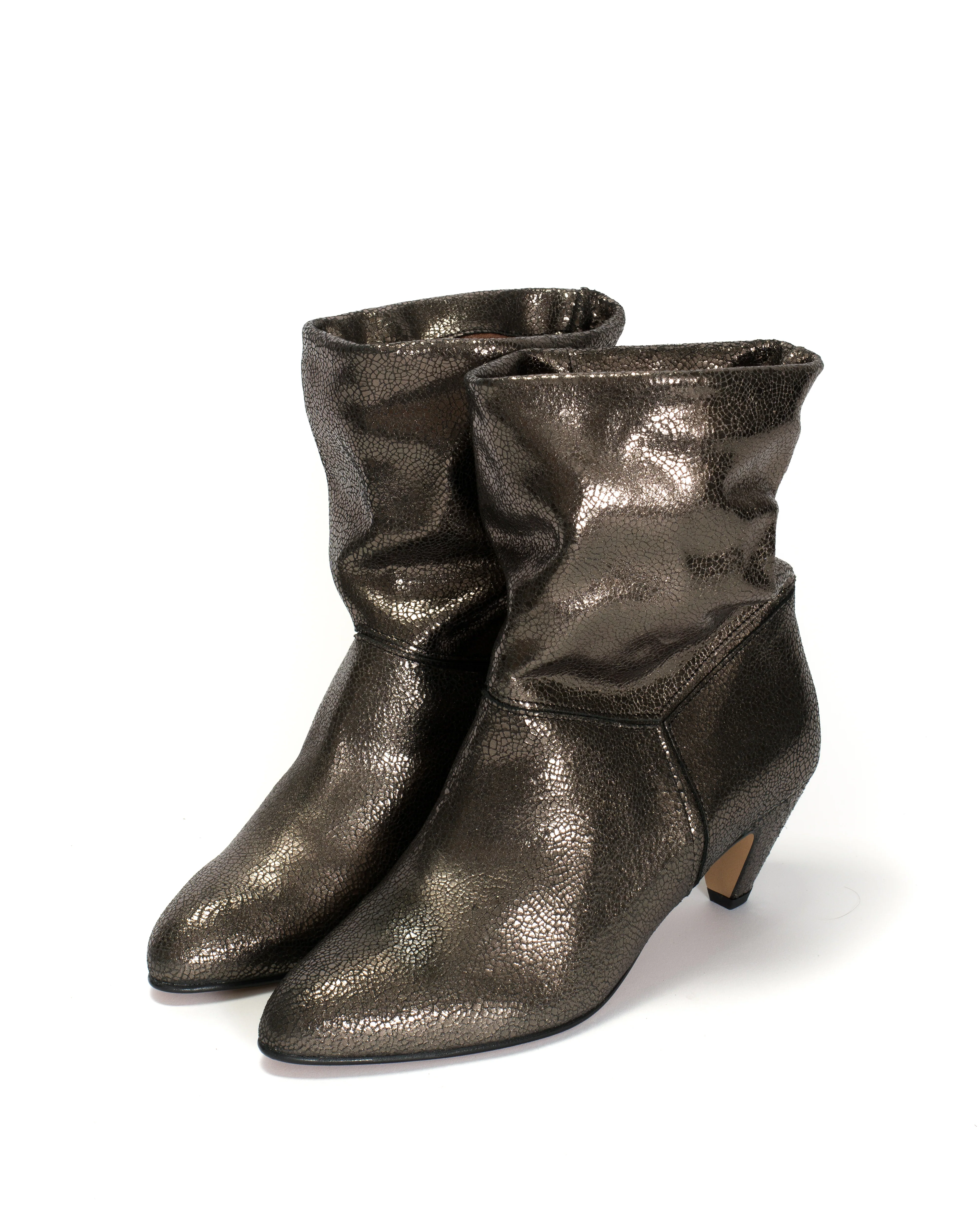 Jassi 50 stiletto Crackled metallic goat Platinum - Image 2