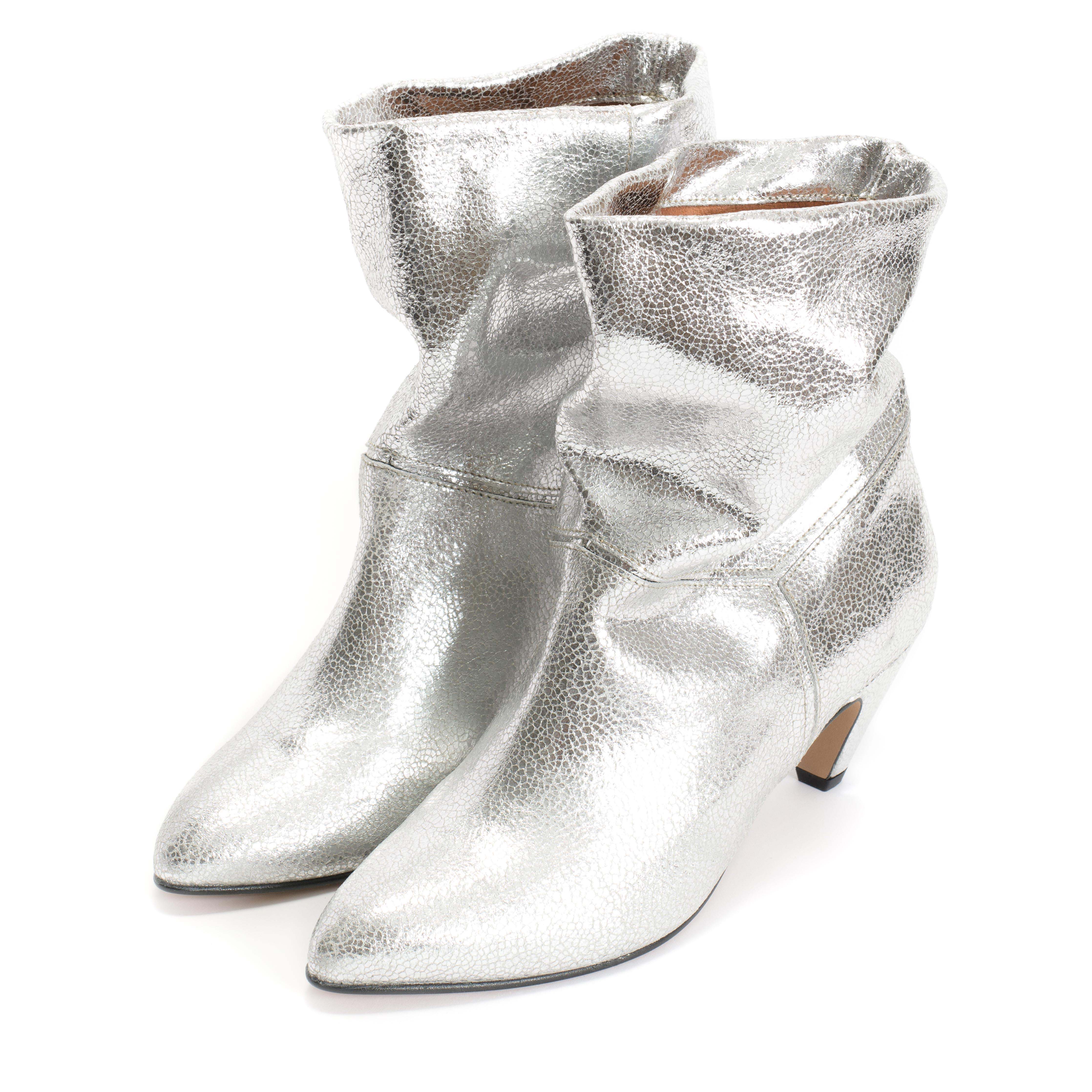 Jassi 50 stiletto Crackled metallic goat Silver - Image 2